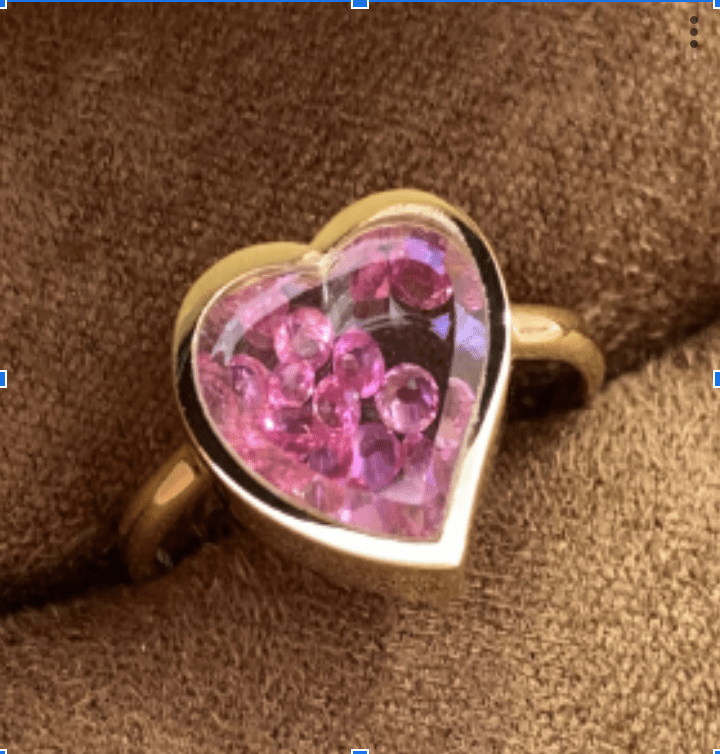 Luxury Promise SANDY'S HOT PINK SPINEL SHAKER RING AVCHK335