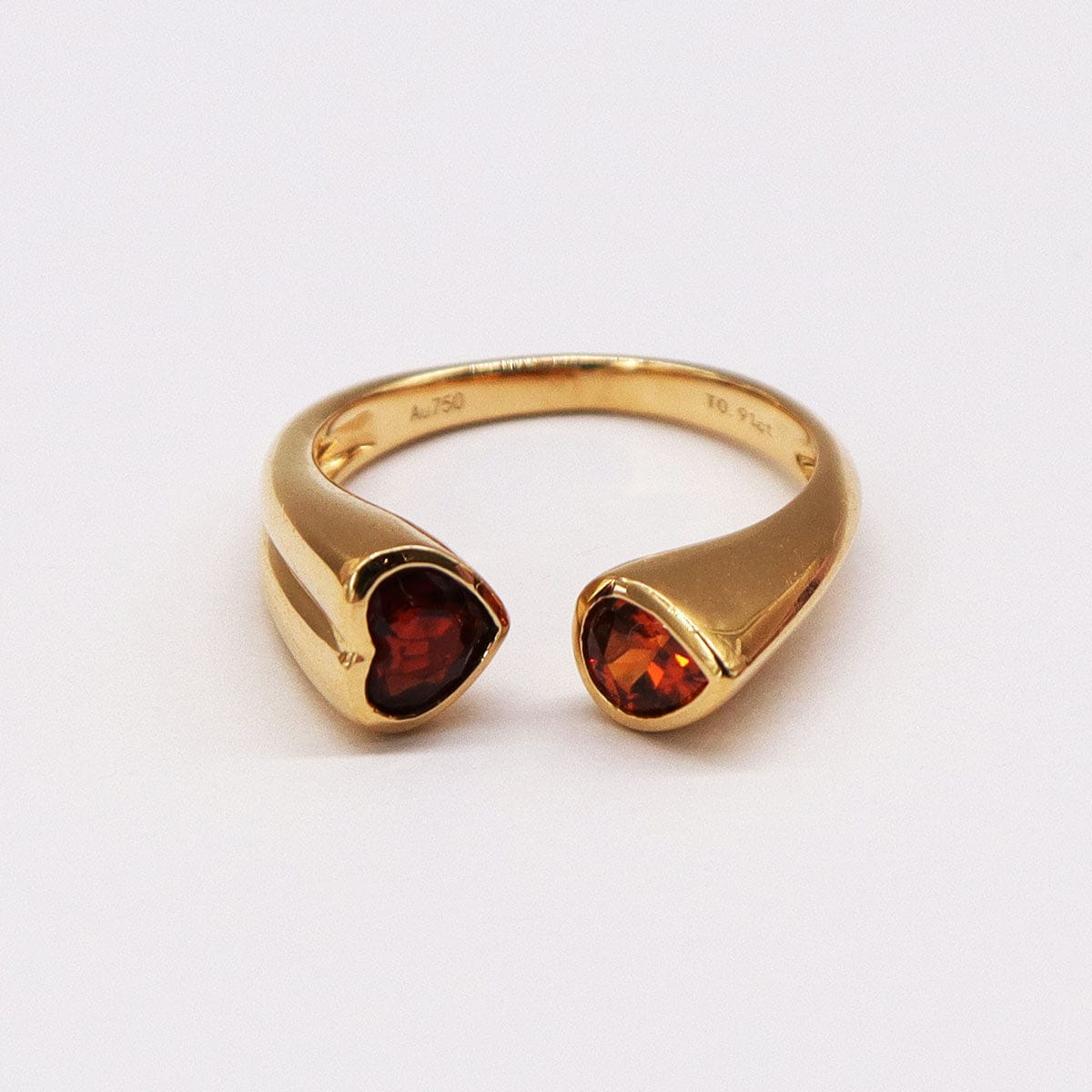 Luxury Promise Sandy's red orange heart pinky ring AVCHK275