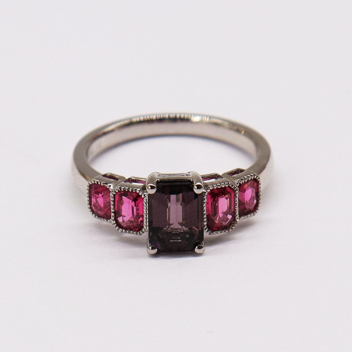 Luxury Promise Sandy's Spinels purple and pink WG ring  US7 AVCHK264