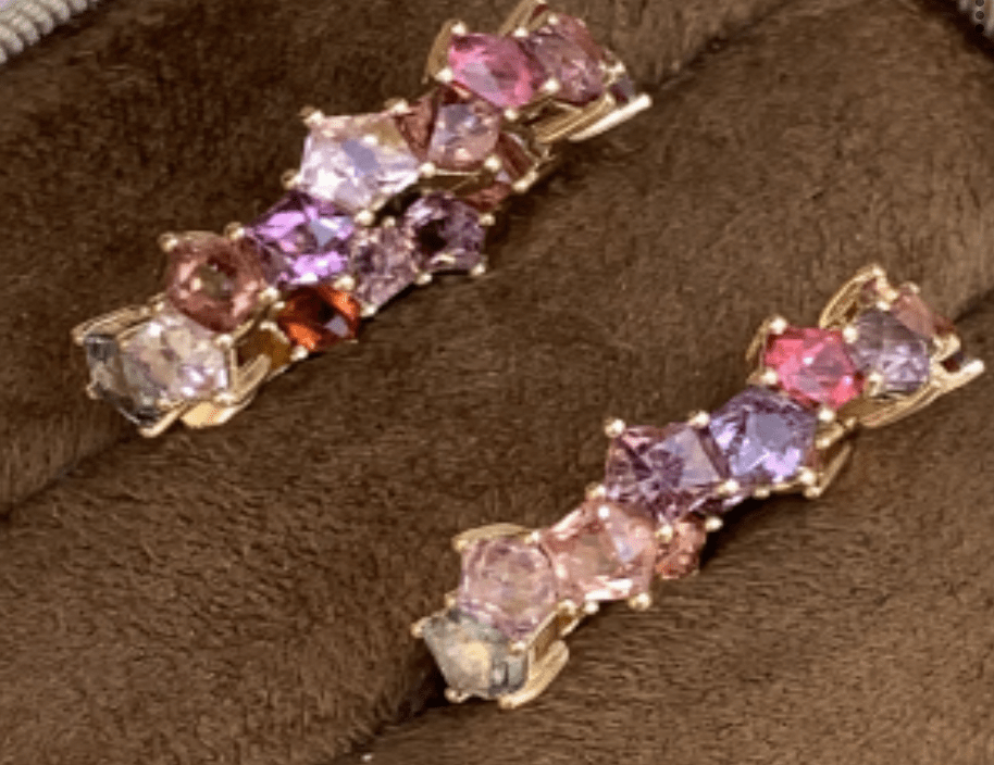 Luxury Promise SANDY SHOOTING STAR HOOPS K18 WG AVCHK337