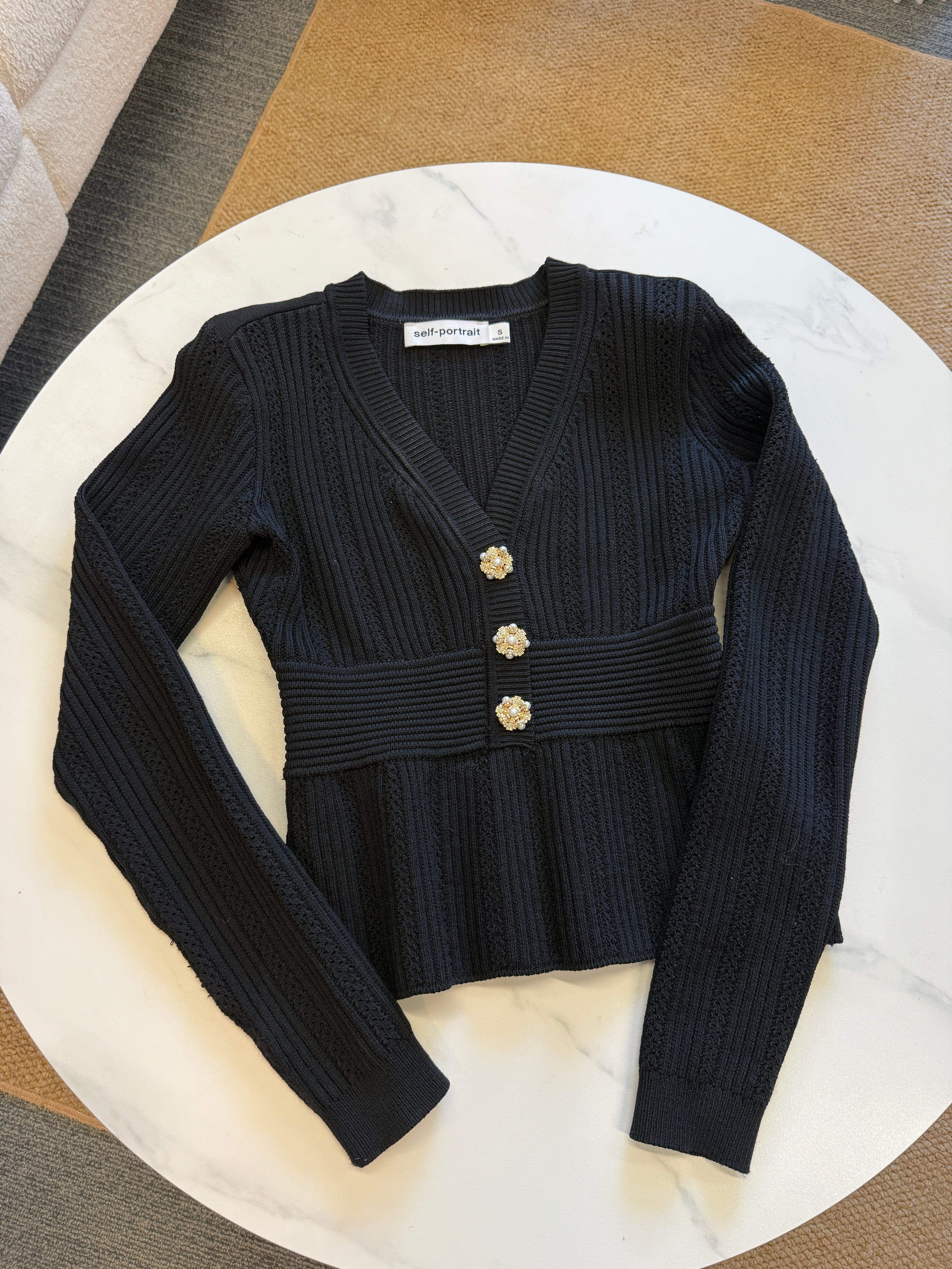 Luxury Promise Self-portrait black Top size S