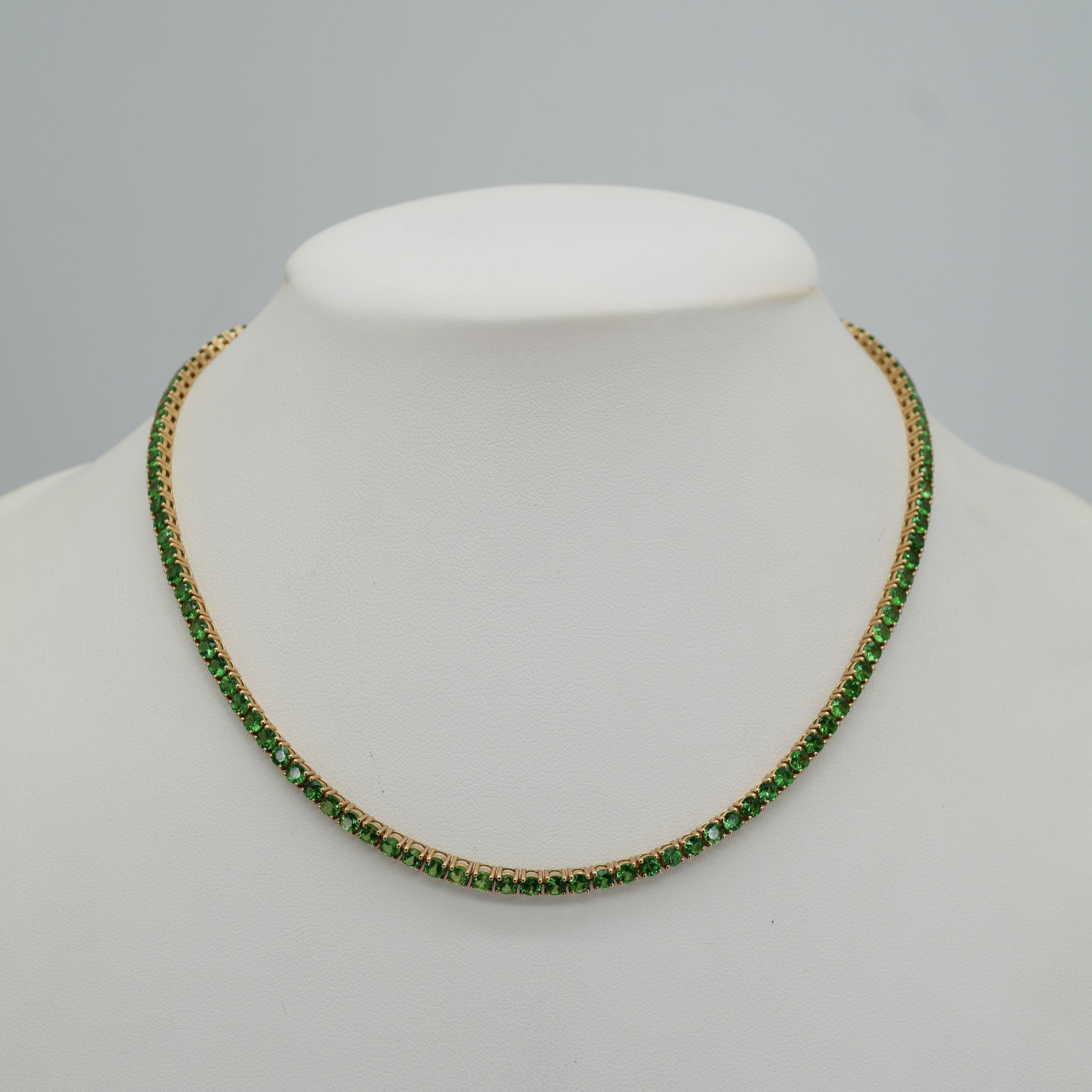 Luxury Promise SEN BY SANDY BUTTERCUP TSAVORITE TENNIS NECKLACE AVCHK468