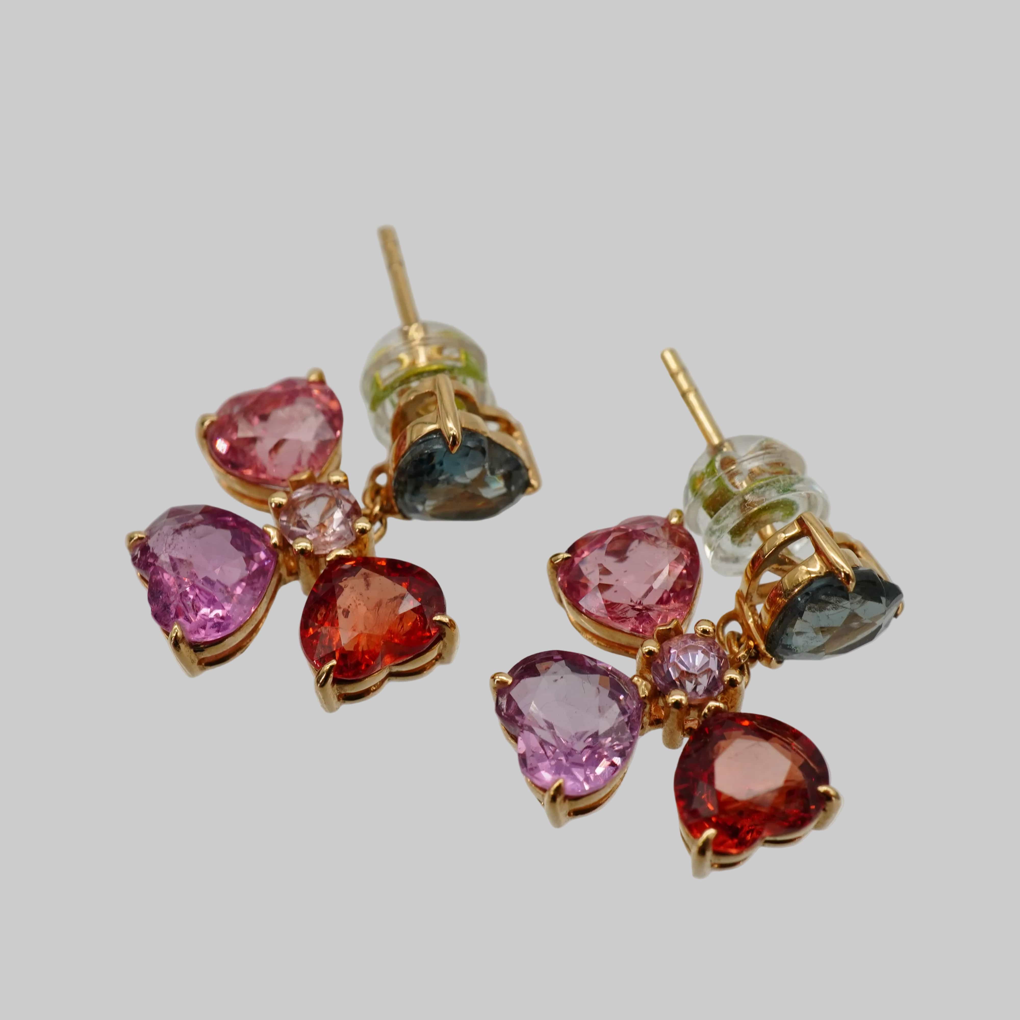 Luxury Promise SENBYSANDY HEART CLOVER EARRINGS YG AVCHK420