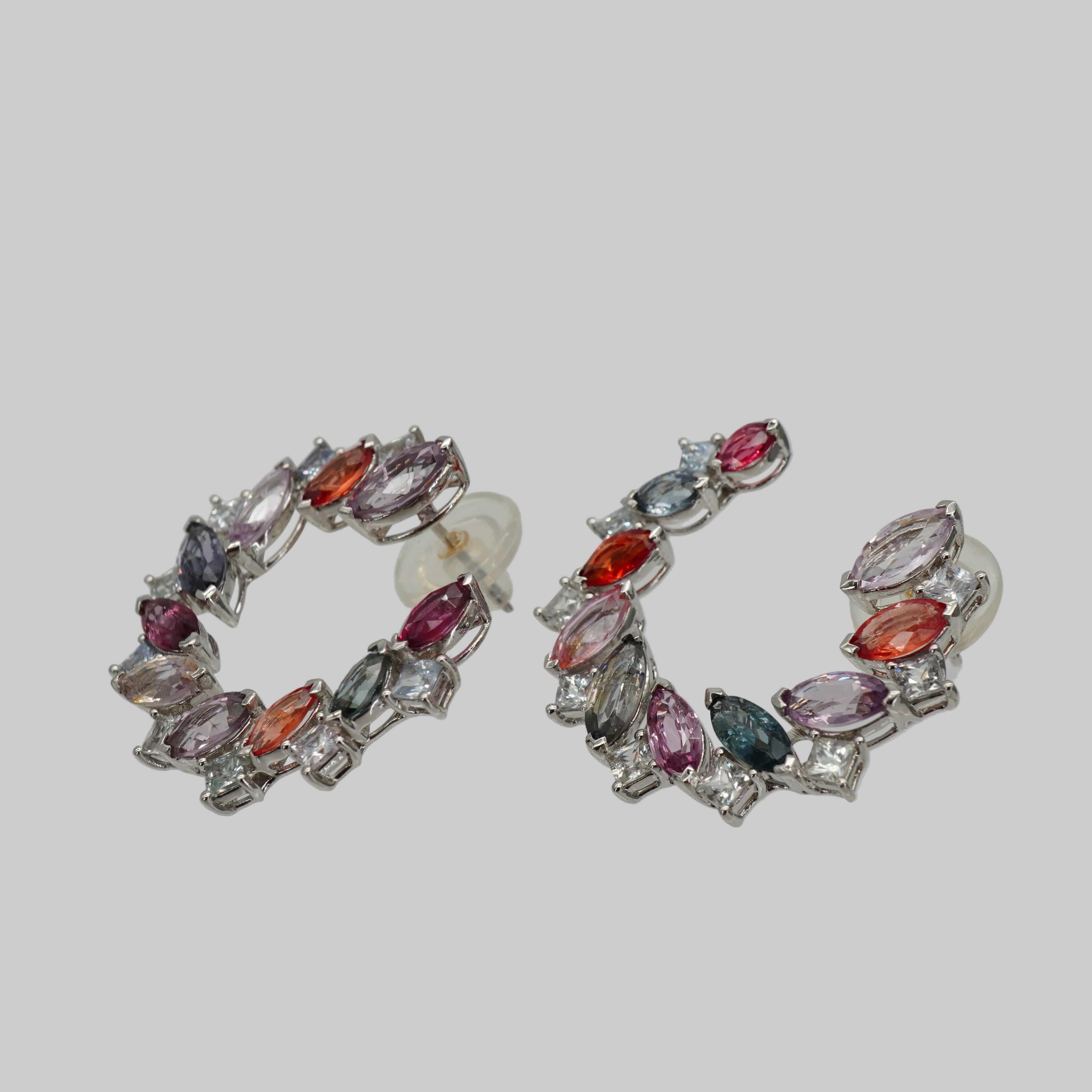 Luxury Promise SENBYSANDY MOON CRESANT MARQUE EARRINGS WG AVCHK417