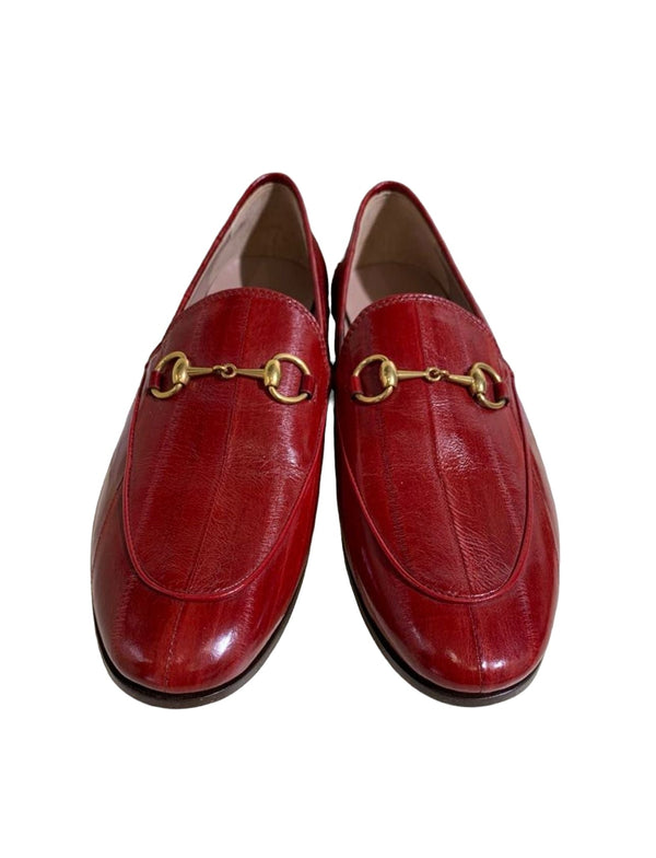 Luxury Promise Gucci Red Leather Loafer - 37