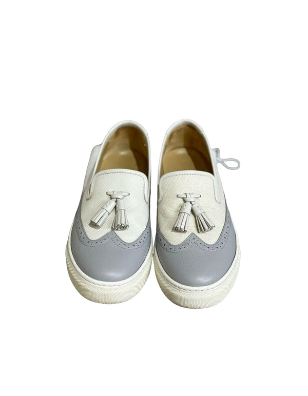 Luxury Promise Hermes White Flat Sneaker - 37.5