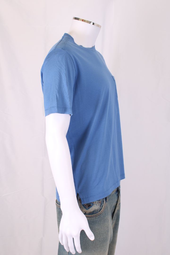 LUXURY PROMISE Hermes S/S Pocket T-Shirt Blue M