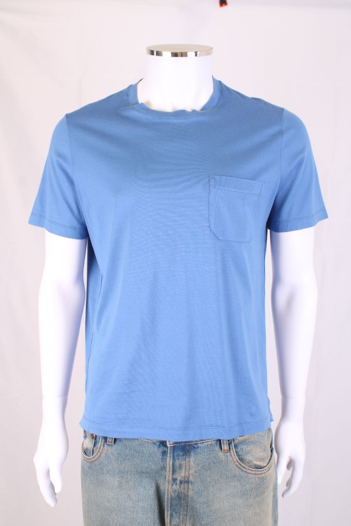LUXURY PROMISE Hermes S/S Pocket T-Shirt Blue M