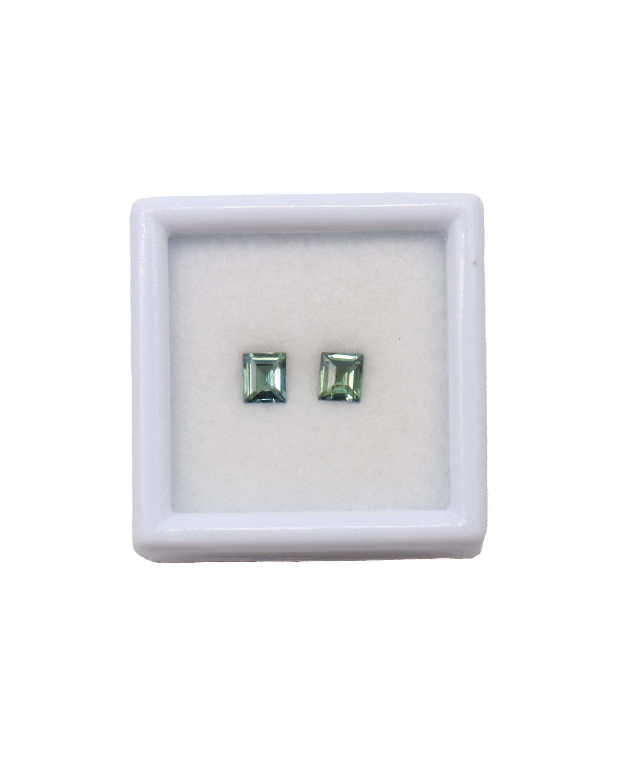 Luxury Promise TEAL SAPPHIRE ( PAIR ) NATURAL UNHEATED 0.6 MS 18733/41 MS 18733/41