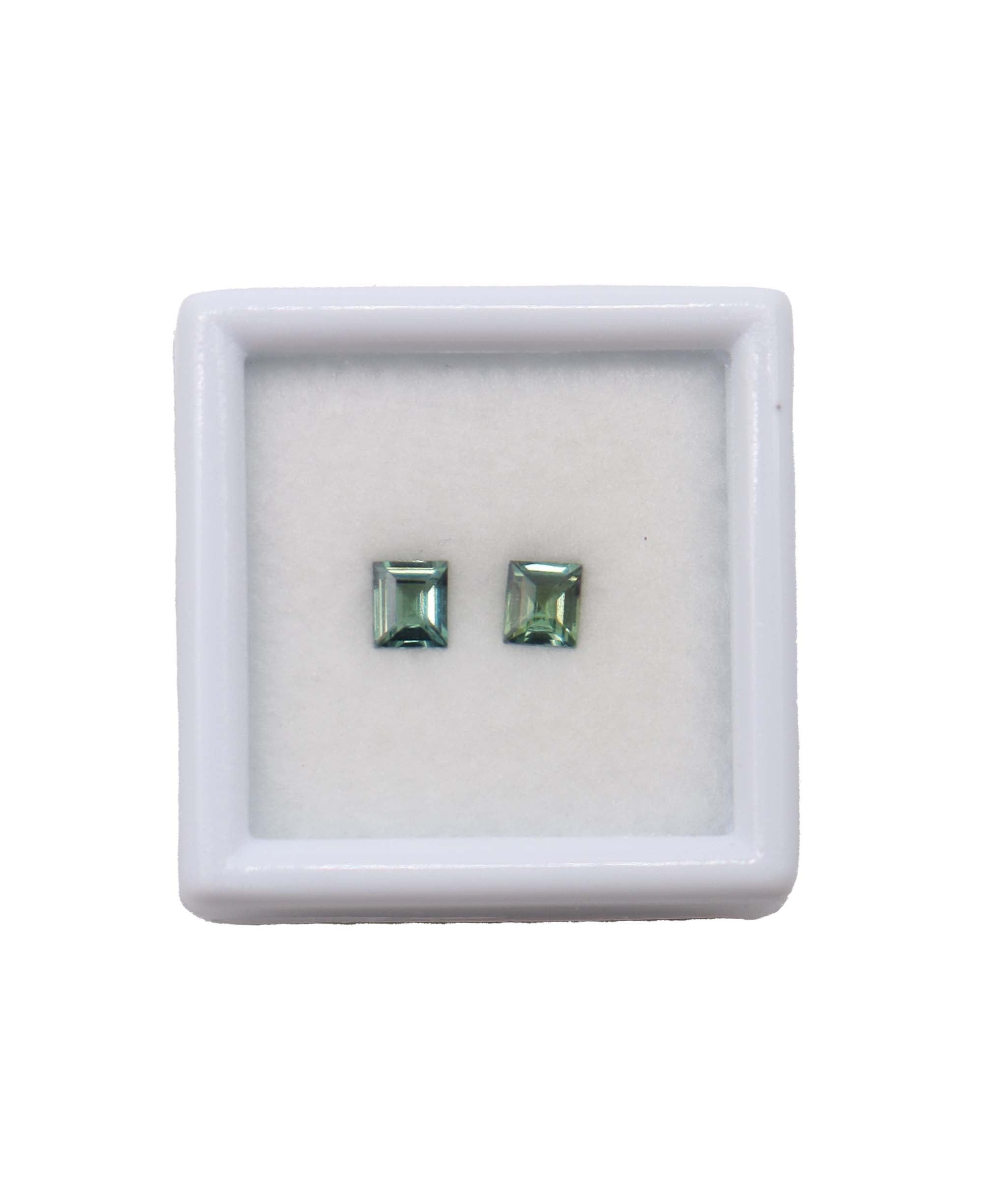 Luxury Promise TEAL SAPPHIRE ( PAIR ) NATURAL UNHEATED 0.6 MS 18733/41 MS 18733/41