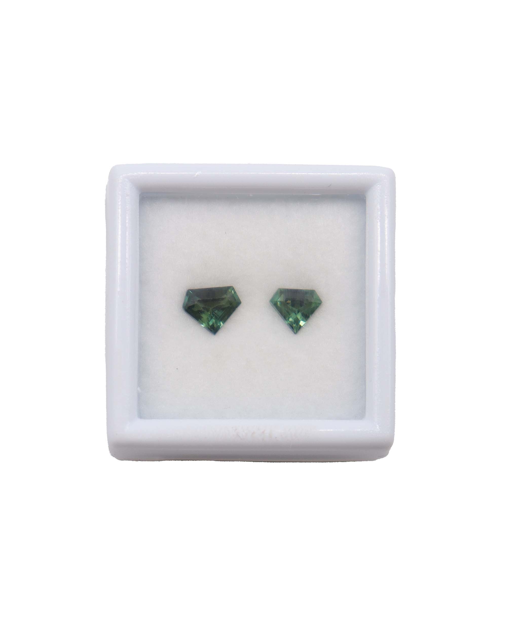 Luxury Promise TEAL SAPPHIRE ( PAIR ) NATURAL UNHEATED 0.87 MS 18733/11 MS 18733/11