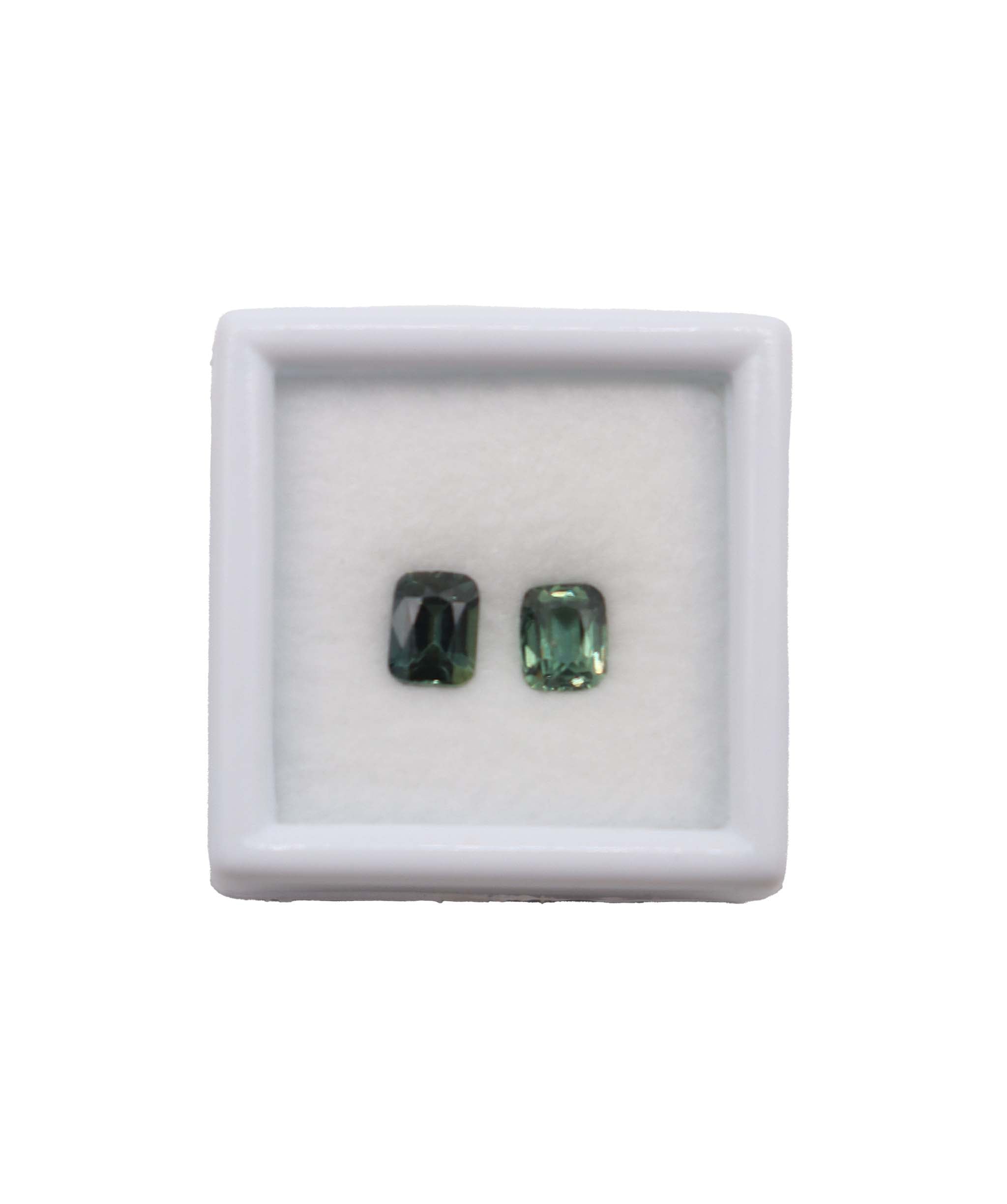 Luxury Promise TEAL SAPPHIRE ( PAIR ) NATURAL UNHEATED 1.29 MS 18771-13 MS 18771-13