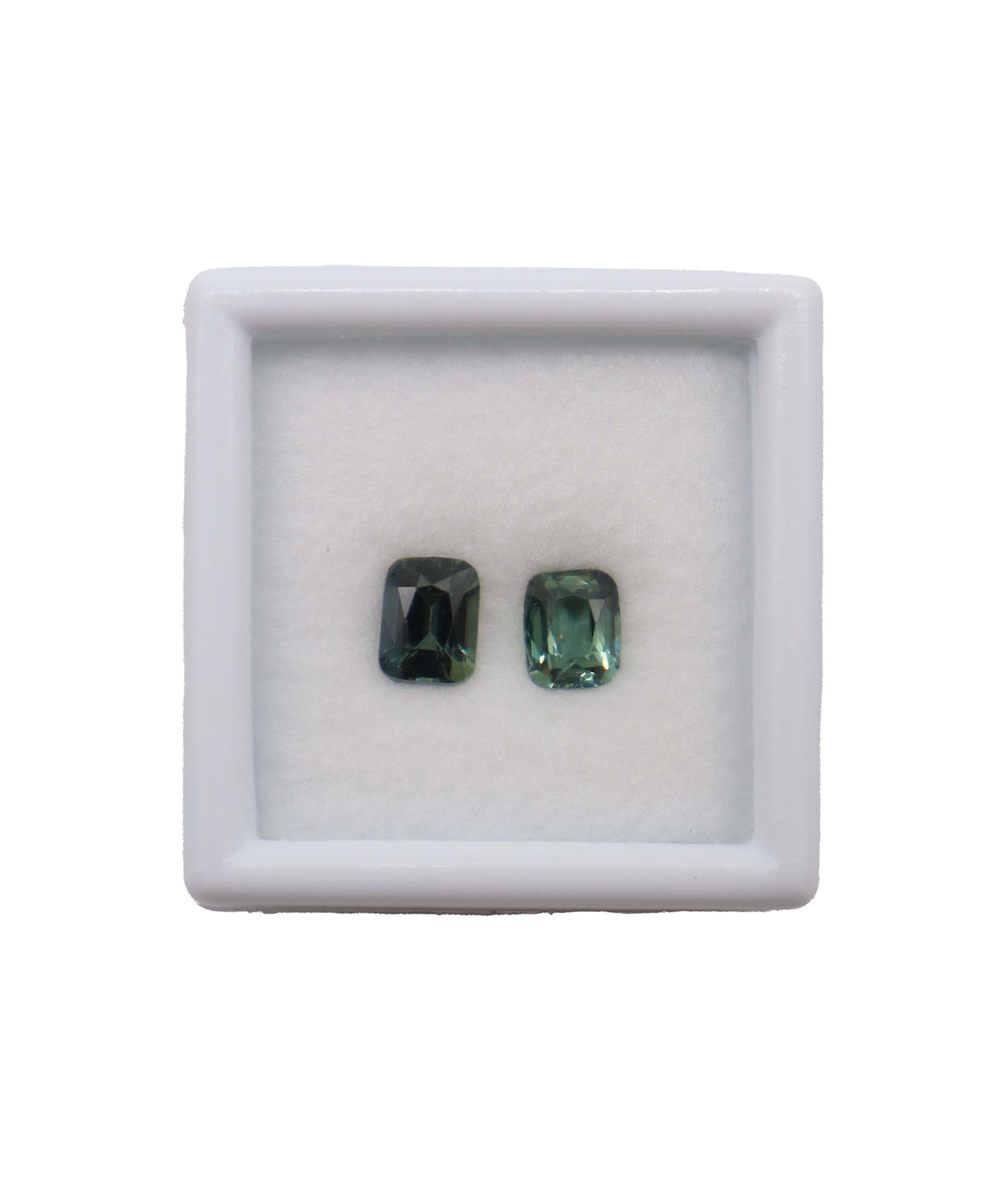 Luxury Promise TEAL SAPPHIRE ( PAIR ) NATURAL UNHEATED 1.29 MS 18771-13 MS 18771-13