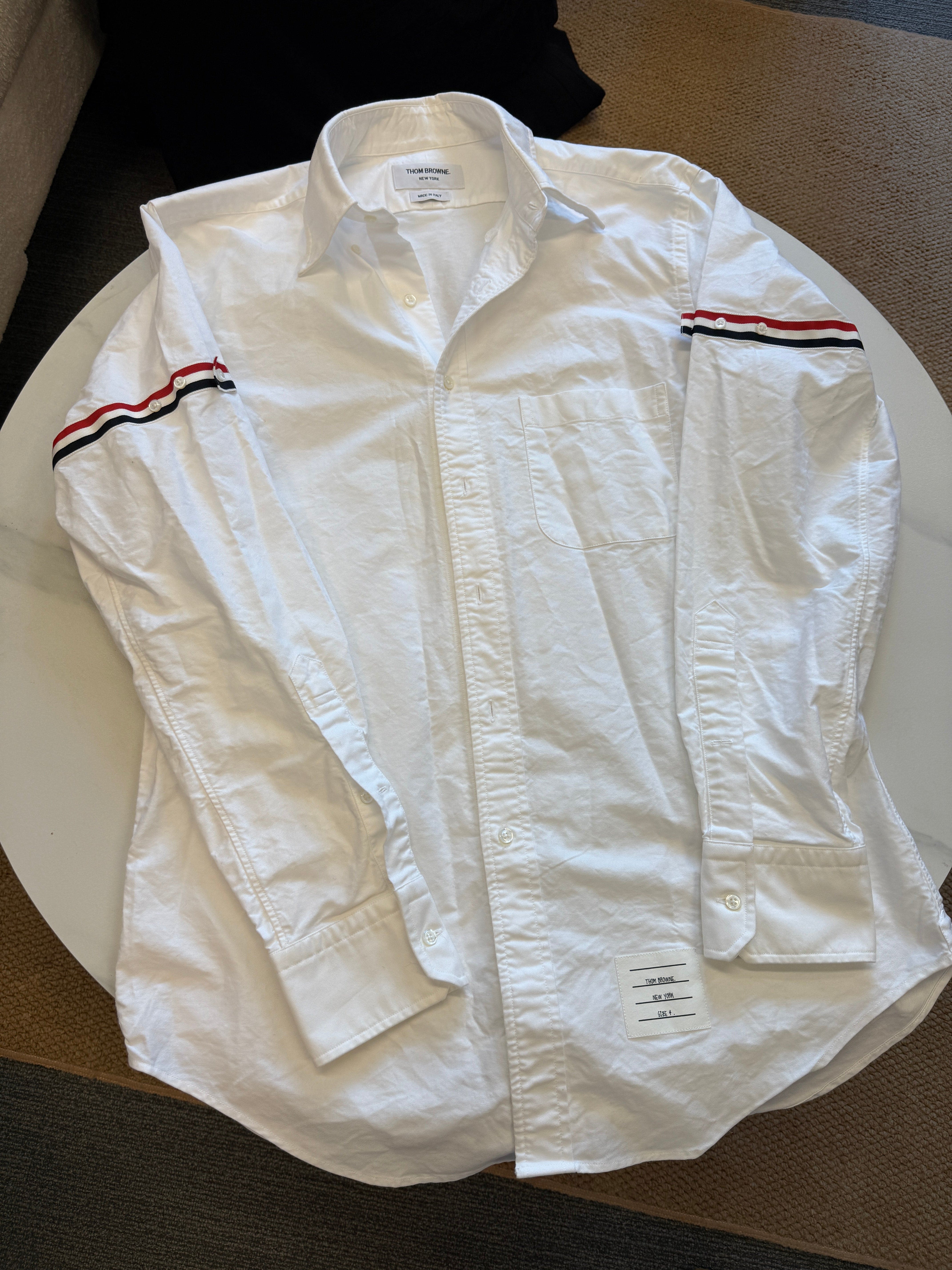 LUXURY PROMISE Thom Browne men's shirt white