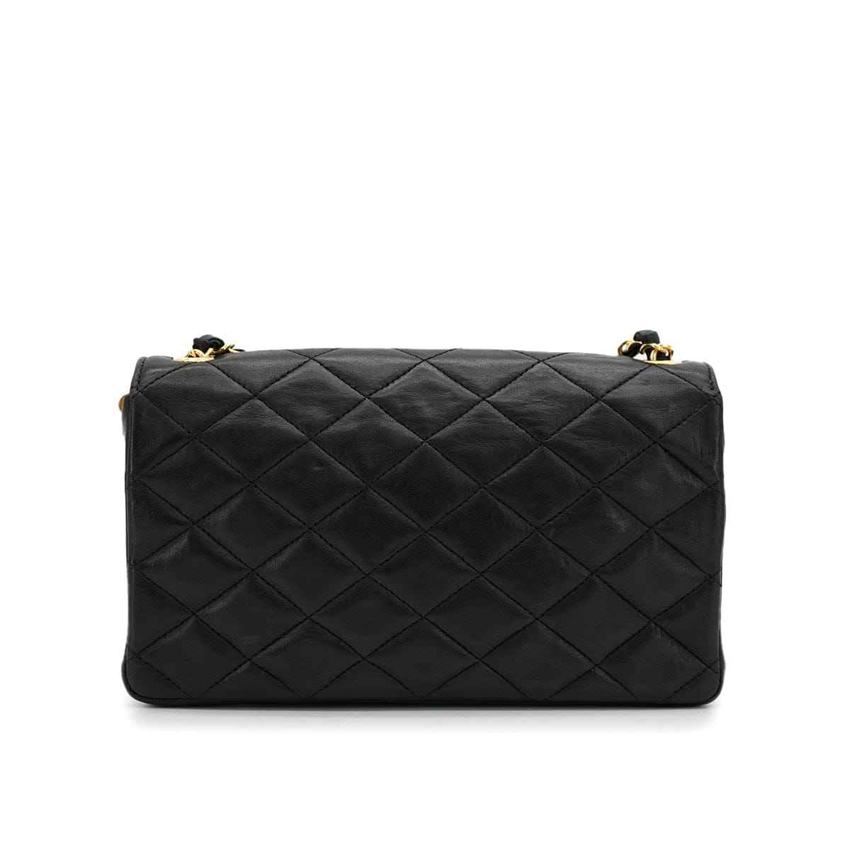 Luxury Promise VINTAGE CHANEL BIG COCO MATELASSE CHAIN SHOULDER BAG BLACK LAMB SKIN GOLD HARDWARE 90324750