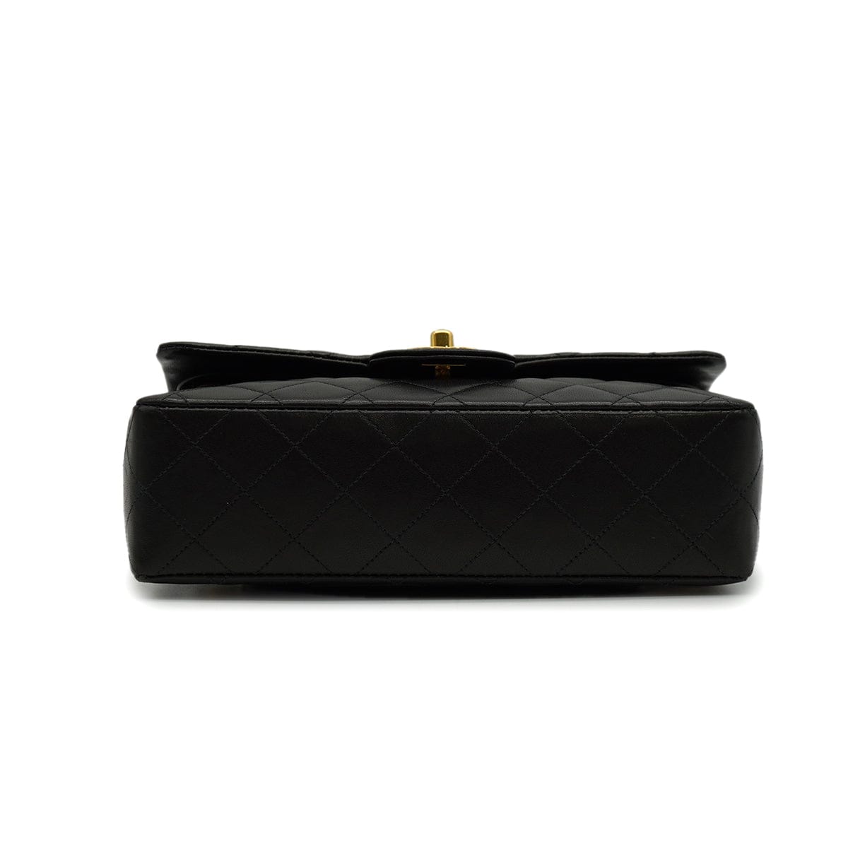 LUXURY PROMISE VINTAGE CHANEL CLASSIC FLAP SMALL CHAIN SHOULDER BAG BLACK LAMB SKIN GOLD HARDWARE 90341901