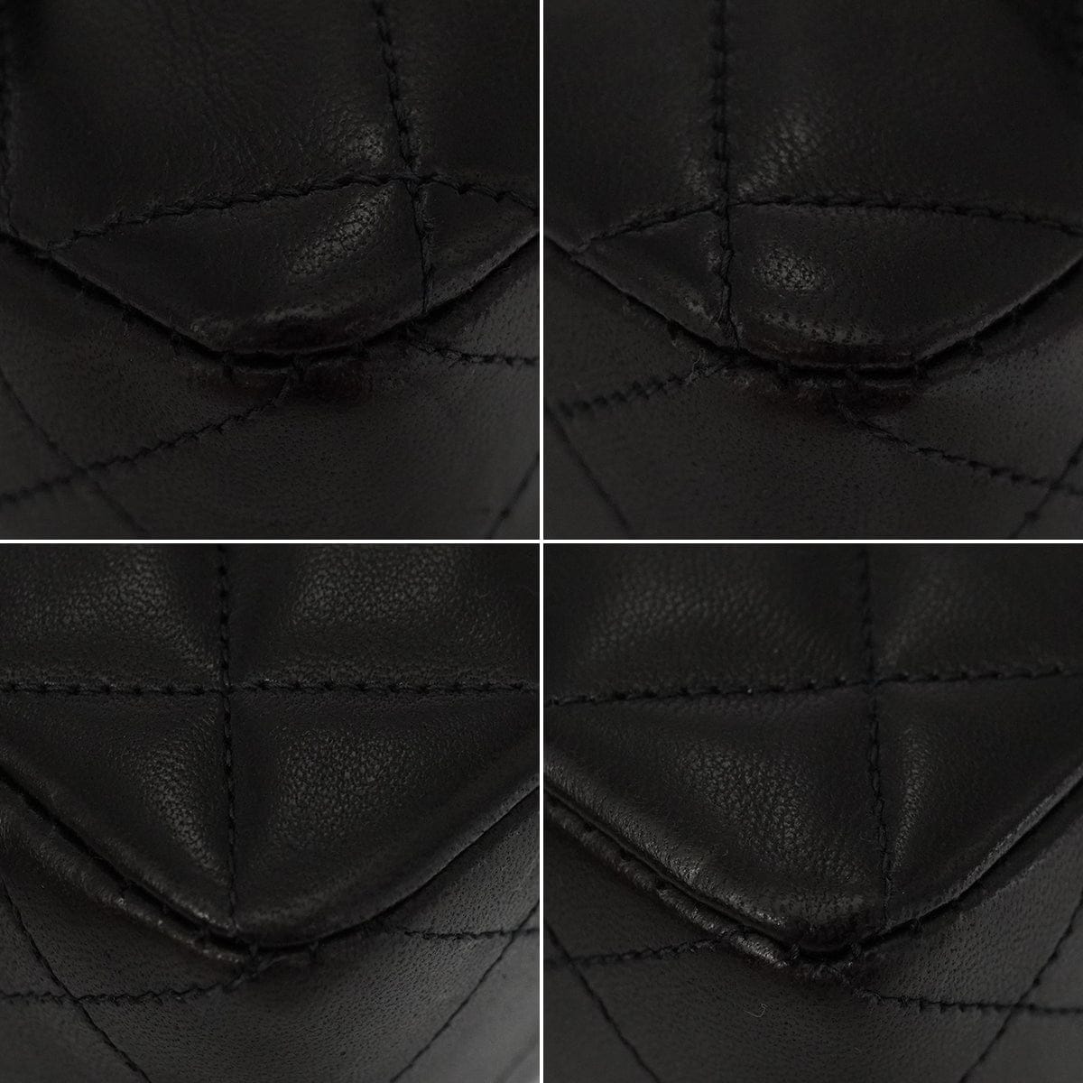 LUXURY PROMISE VINTAGE CHANEL CLASSIC FLAP SMALL CHAIN SHOULDER BAG BLACK LAMB SKIN GOLD HARDWARE 90341901