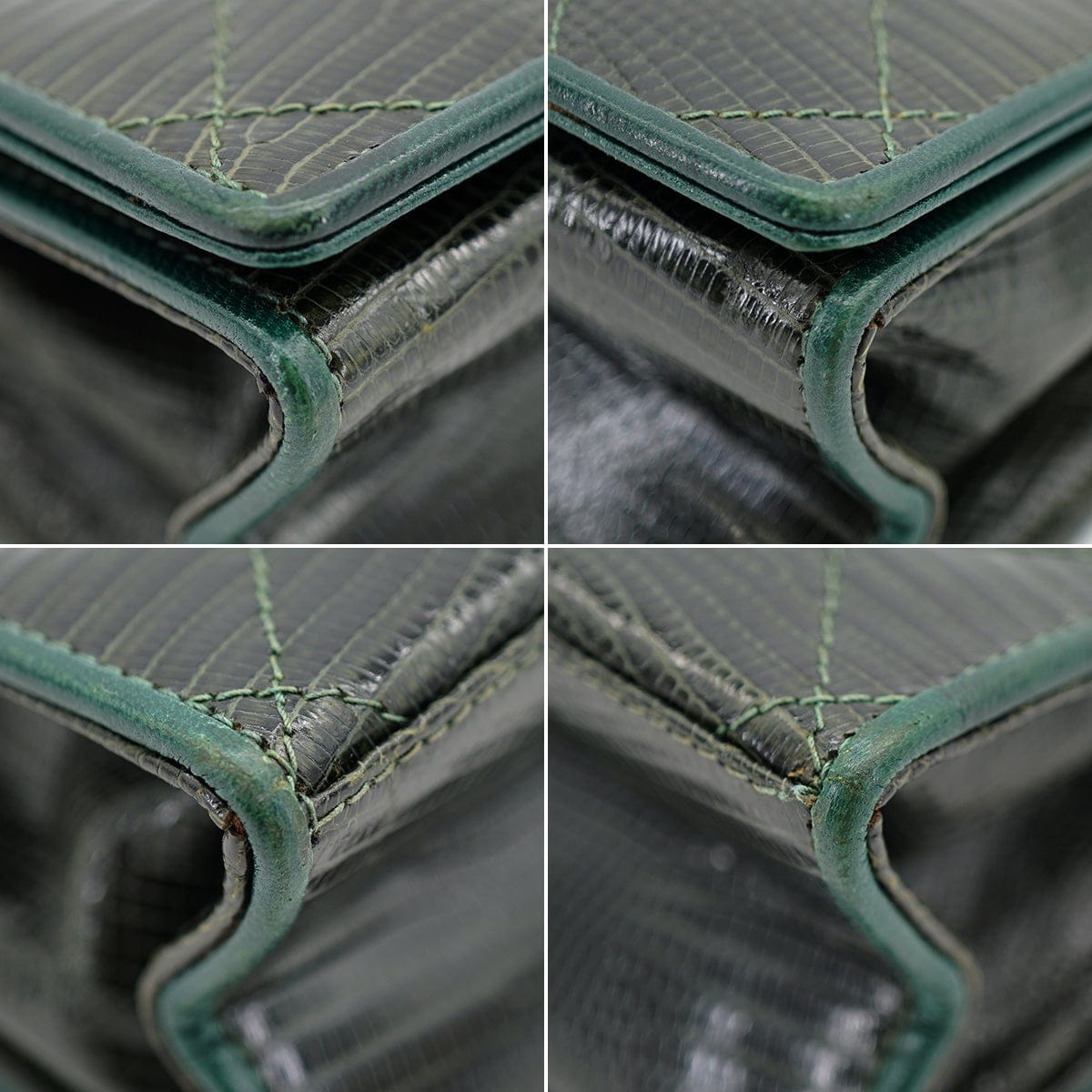 Luxury Promise VINTAGE CHANEL COCOMARK CHAIN SHOULDER BAG GREEN LIZARD GOLD HARDWARE 90334868