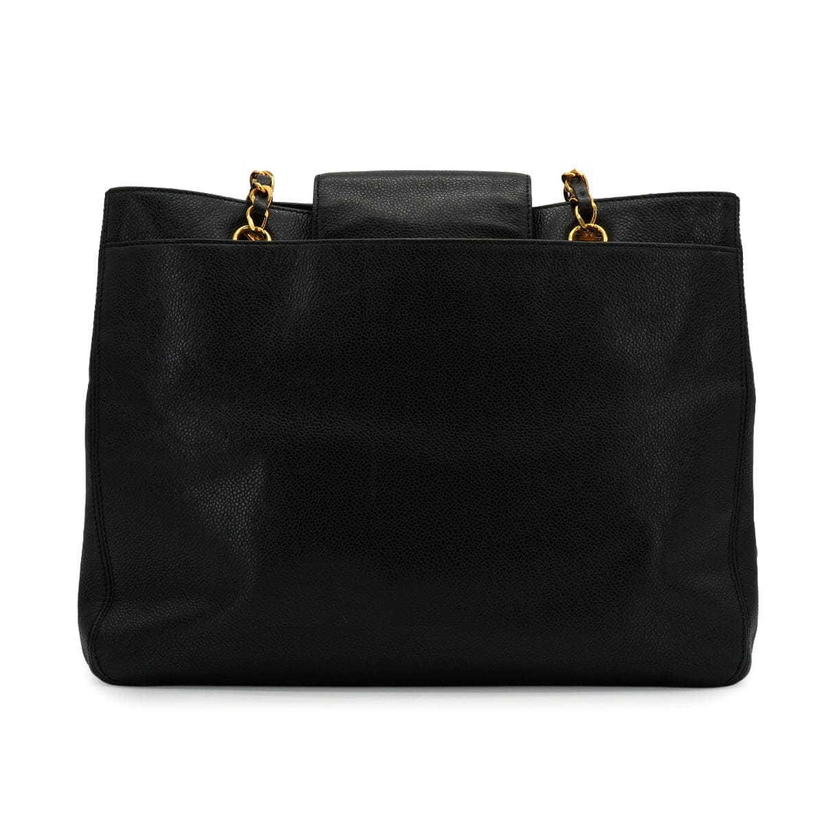 Luxury Promise VINTAGE CHANEL COCOMARK CHAIN TOTE BAG BLACK CAVIAR SKIN GOLD HARDWARE 90335825