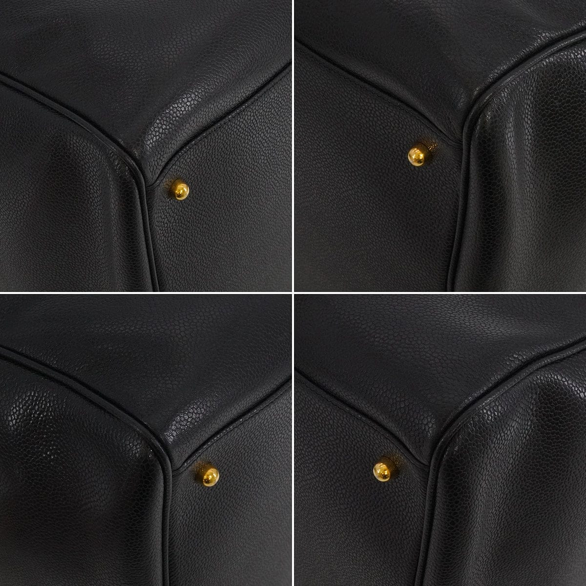 LUXURY PROMISE VINTAGE CHANEL COCOMARK HAND SHOULDER BOSTON BAG BLACK CAVIAR SKIN GOLD HARDWARE 90341881