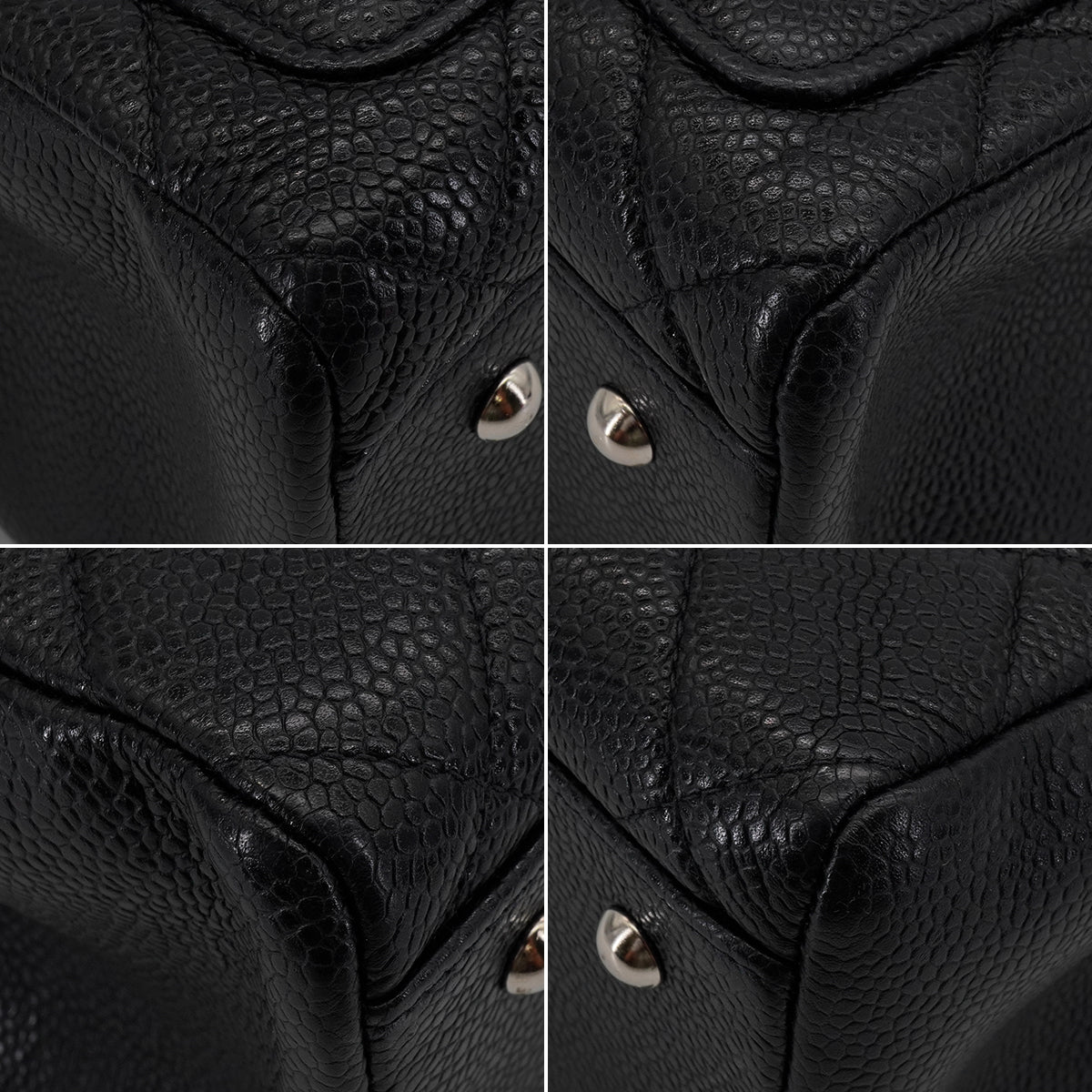 LUXURY PROMISE VINTAGE CHANEL COCOMARK MATELASSE CHAIN TOTE BAG BLACK CAVIAR SKIN SILVER HARDWARE 90339972