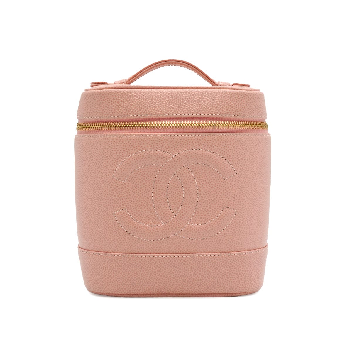 LUXURY PROMISE VINTAGE CHANEL COCOMARK VANITY HAND BAG PINK CAVIAR SKIN 90339655