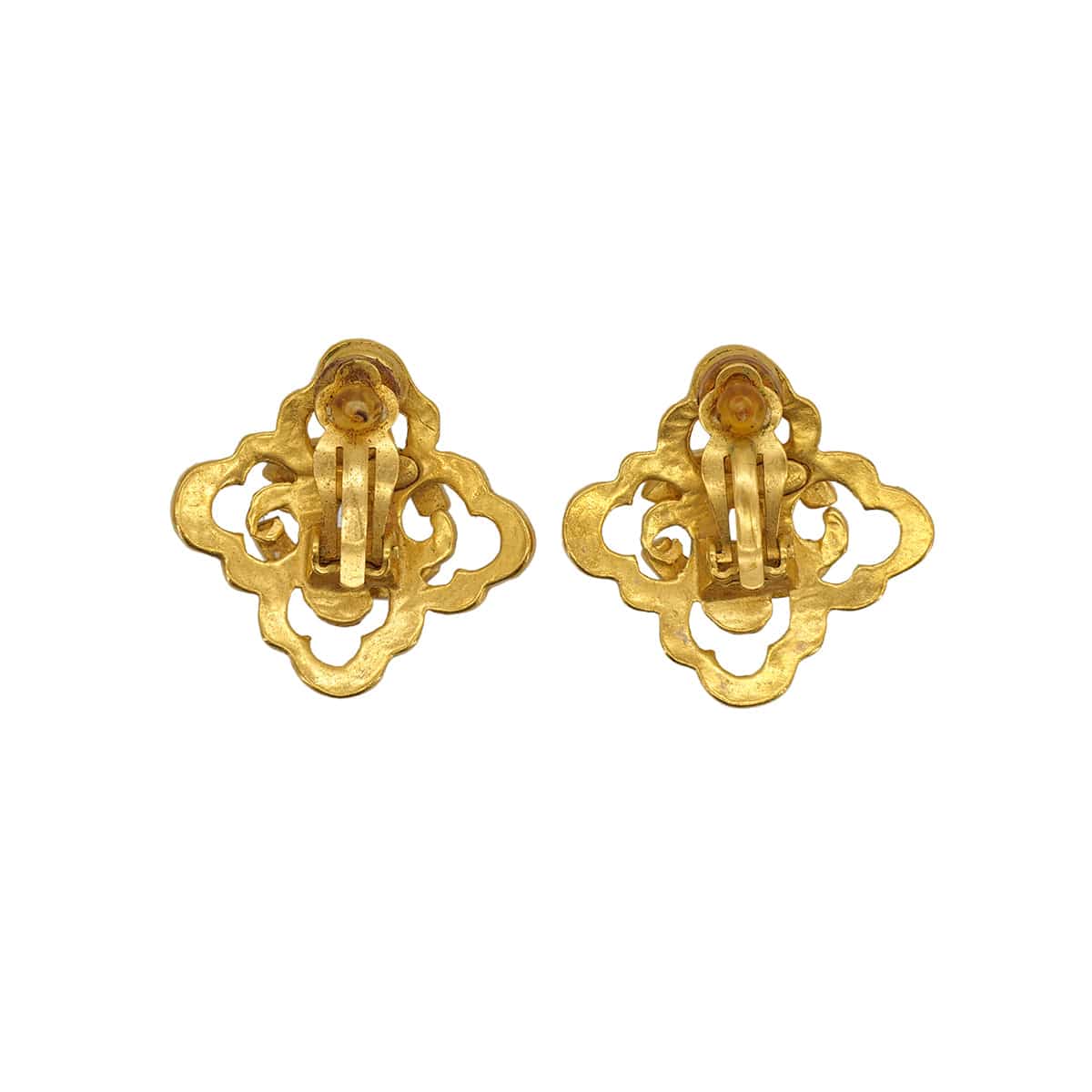 LUXURY PROMISE VINTAGE CHANEL EARRINGS COCOMARK GOLD ACCESSORY 97P 90324774