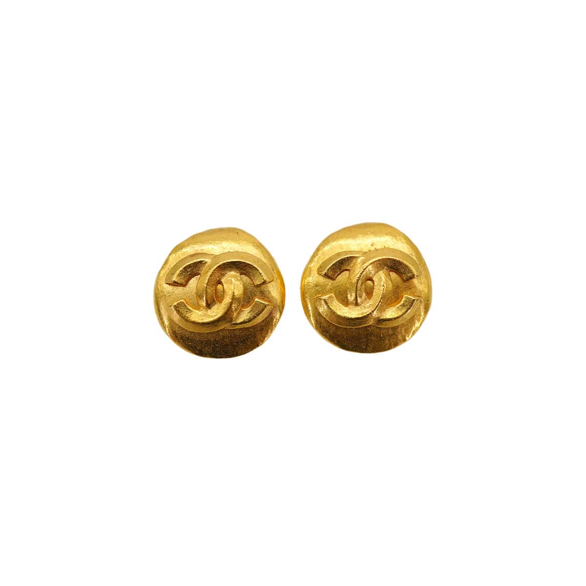 LUXURY PROMISE VINTAGE CHANEL EARRINGS COCOMARK ROUND ACCESSORY 96P 90326758