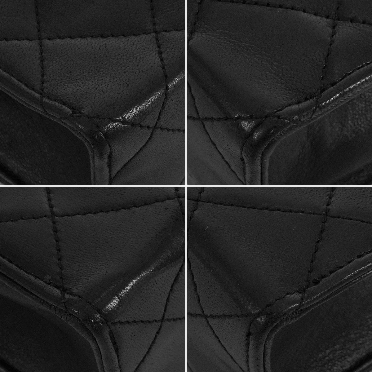 LUXURY PROMISE VINTAGE CHANEL LETTER FLAP MATELASSE BIG COCO CHAIN SHOULDER BAG BLACK LAMB SKIN GOLD HARDWARE 90339944