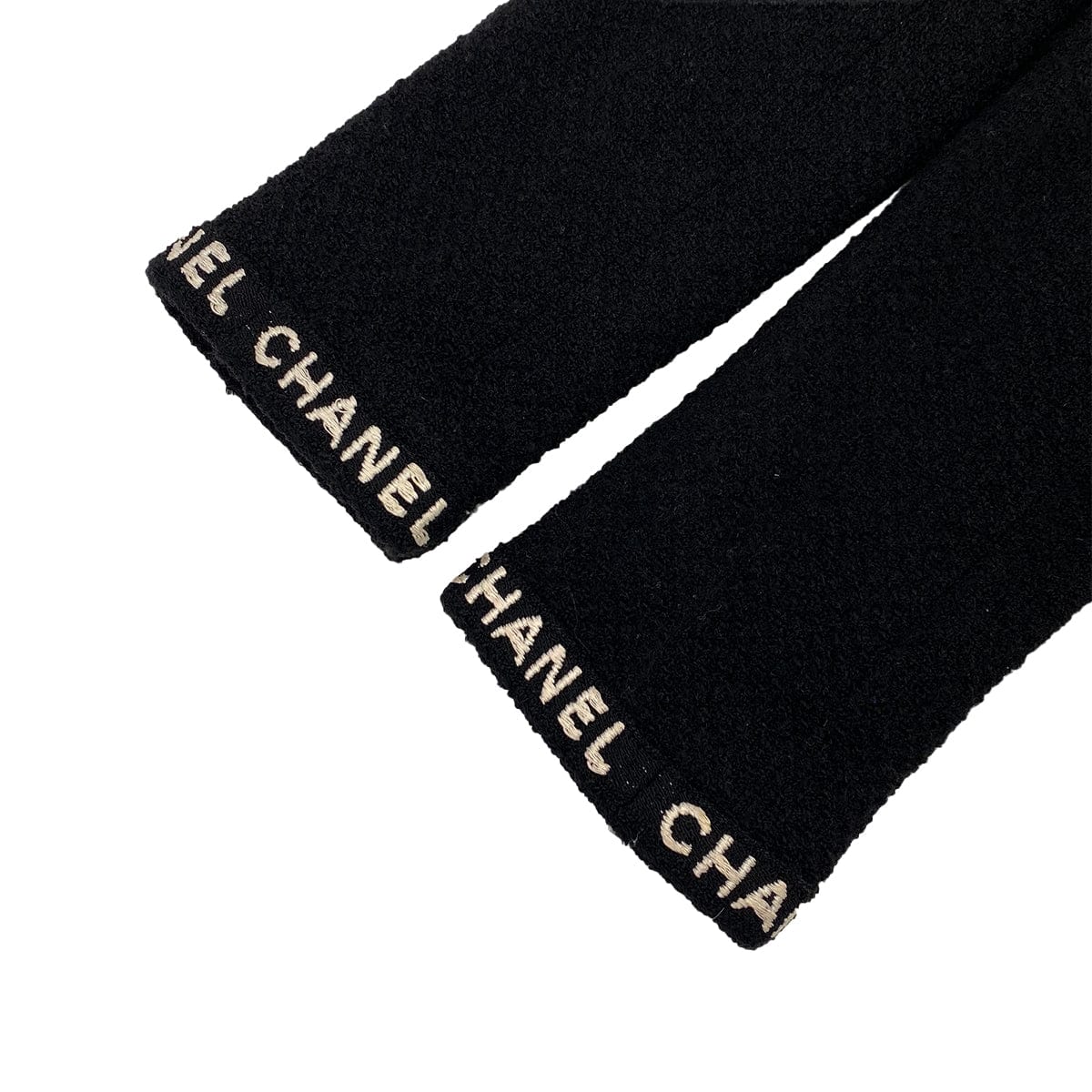 LUXURY PROMISE VINTAGE CHANEL LOGO COCO BUTTON JACKET BLACK WOOL 38 95A RTW 90319628