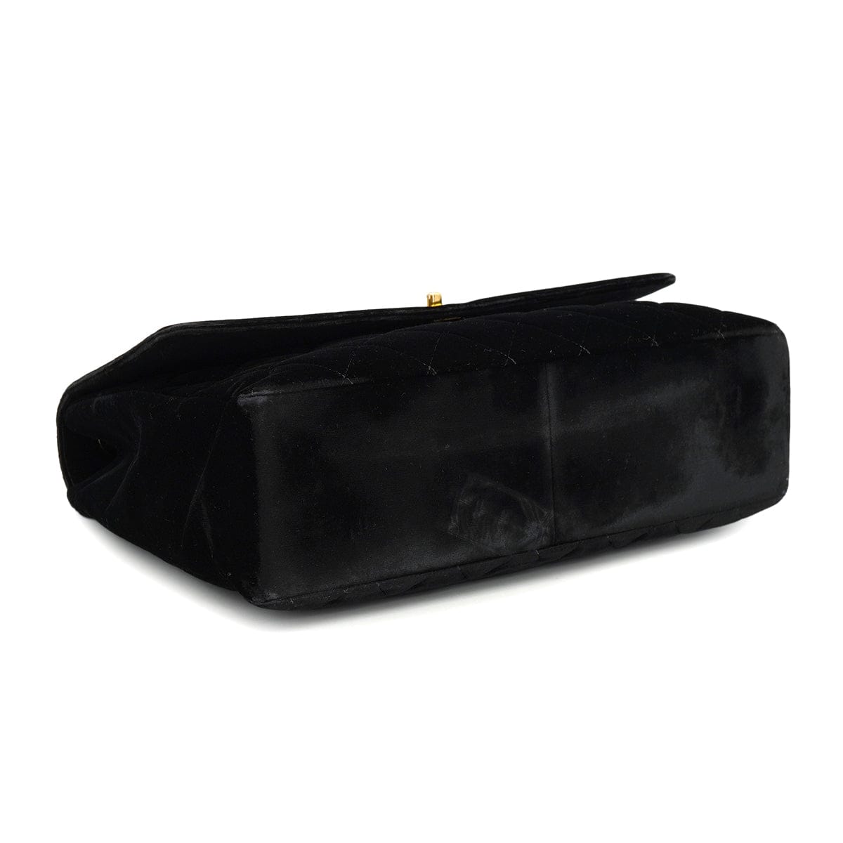 LUXURY PROMISE VINTAGE CHANEL MATELASSE 34 CHAIN SHOULDER BAG BLACK VELOR GOLD HARDWARE 90327397