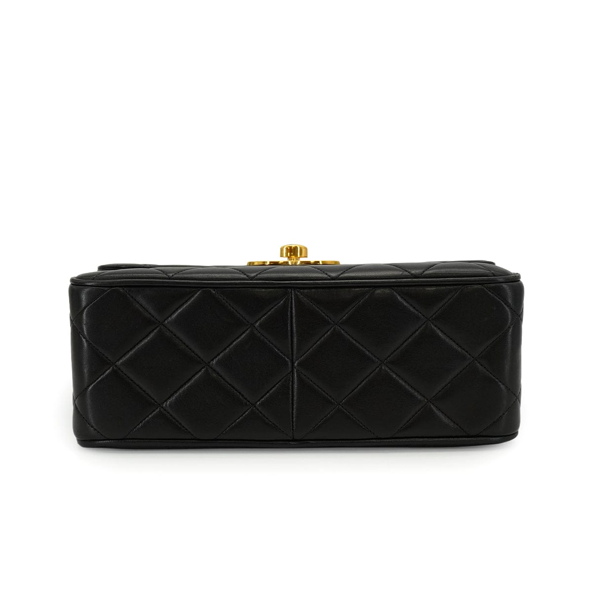 LUXURY PROMISE VINTAGE CHANEL MATELASSE CHAIN SHOULDER BAG BLACK LAMB SKIN GOLD HARDWARE 90337293