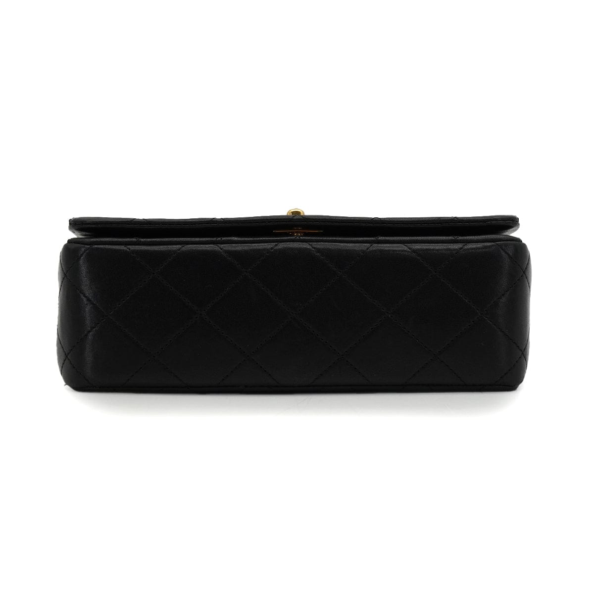 LUXURY PROMISE VINTAGE CHANEL MINI FULL FLAP CHAIN SHOULDER BAG BLACK LAMB SKIN GOLD HARDWARE 90339942