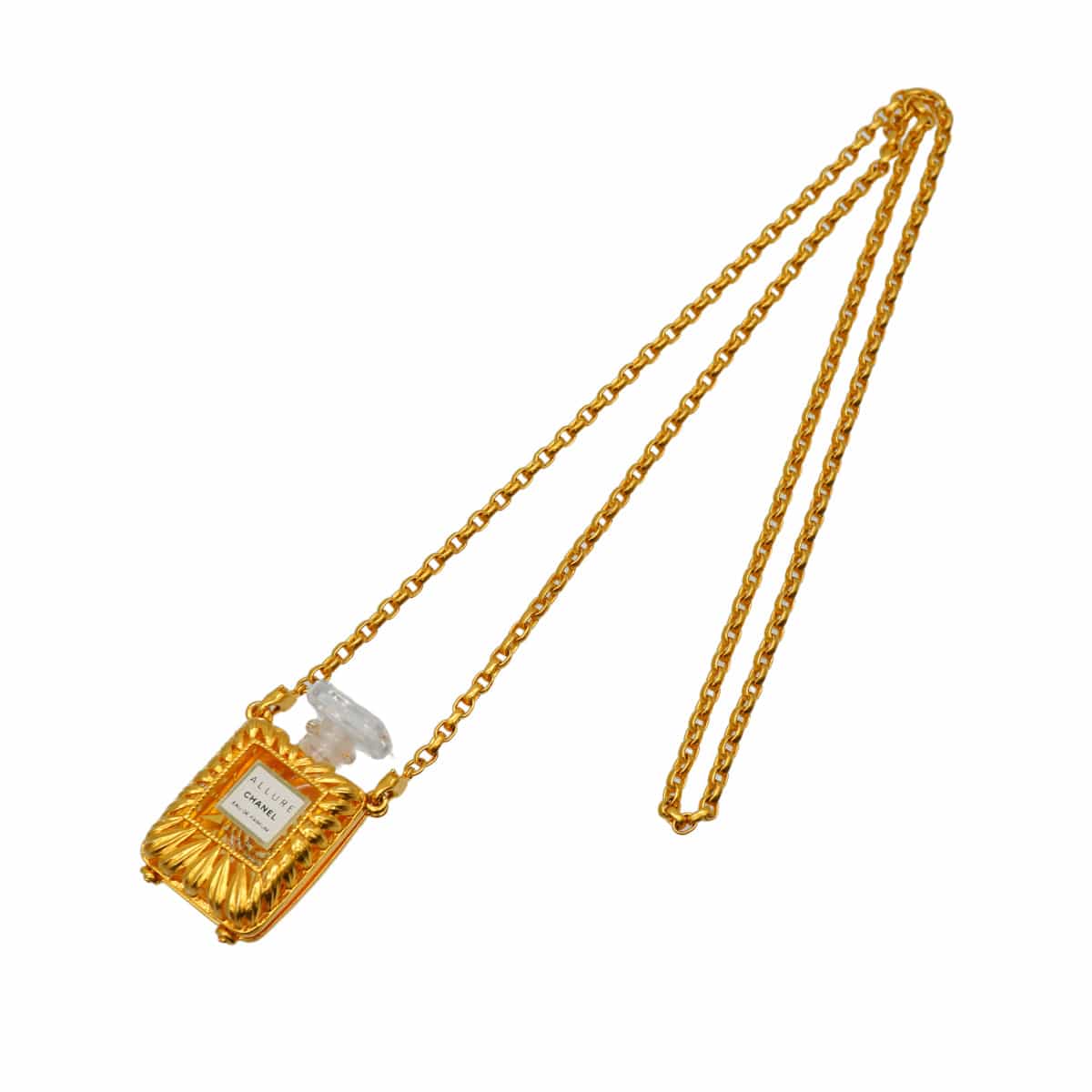 LUXURY PROMISE VINTAGE CHANEL NECKLACE PERFUME ALLURE GOLD ACCESSORY 90334176