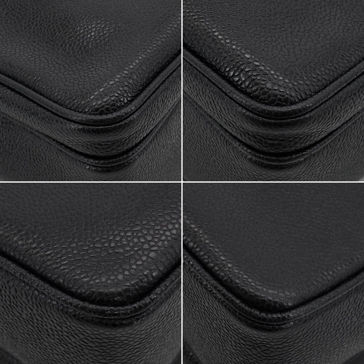 LUXURY PROMISE VINTAGE CHANEL TURN LOCK CHAIN TOTE BAG BLACK CAVIAR SKIN GOLD HARDWARE 90340135