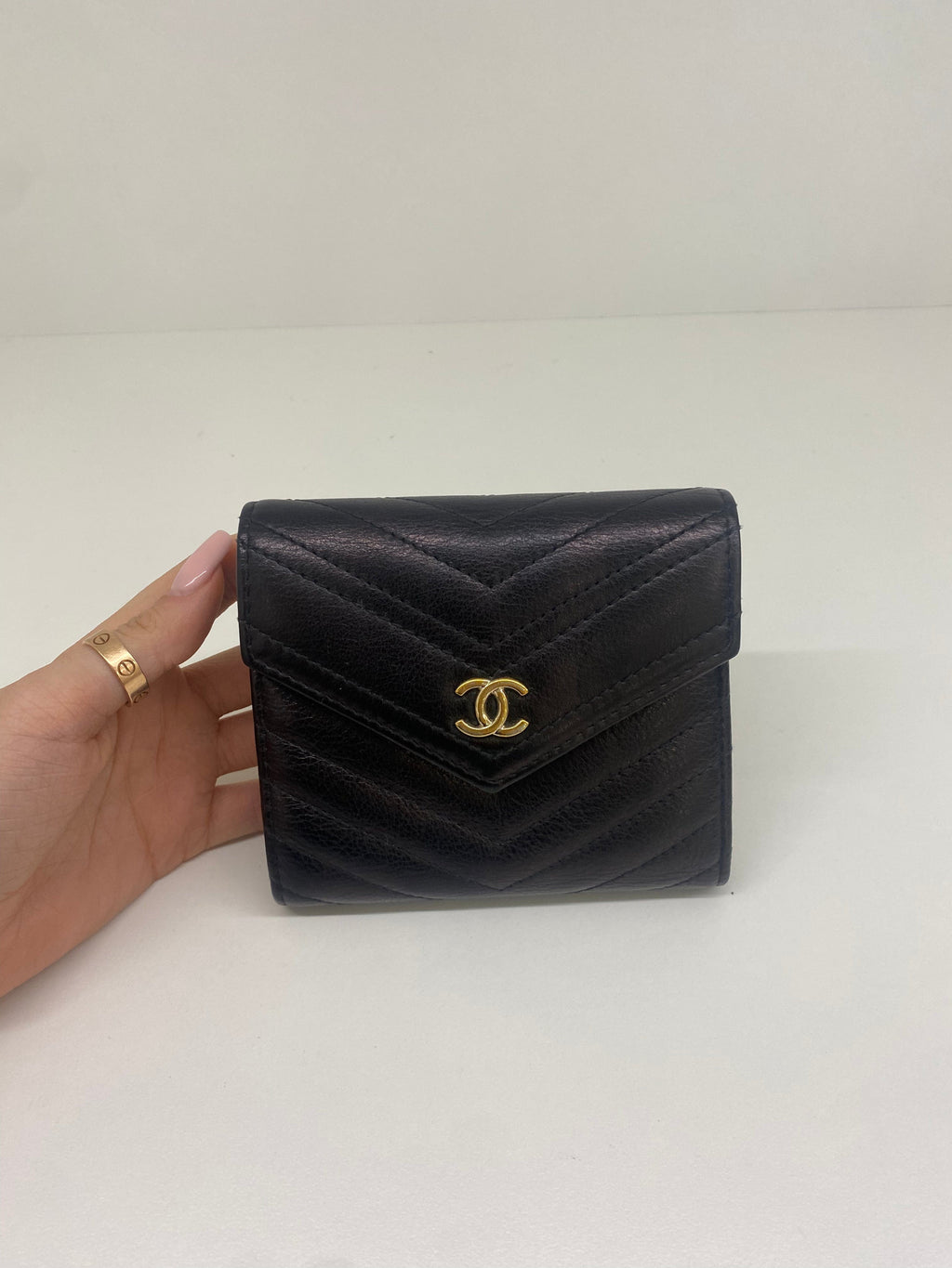 Chanel Small Flap Wallet Lambskin Beige GHW  Laulay Luxury