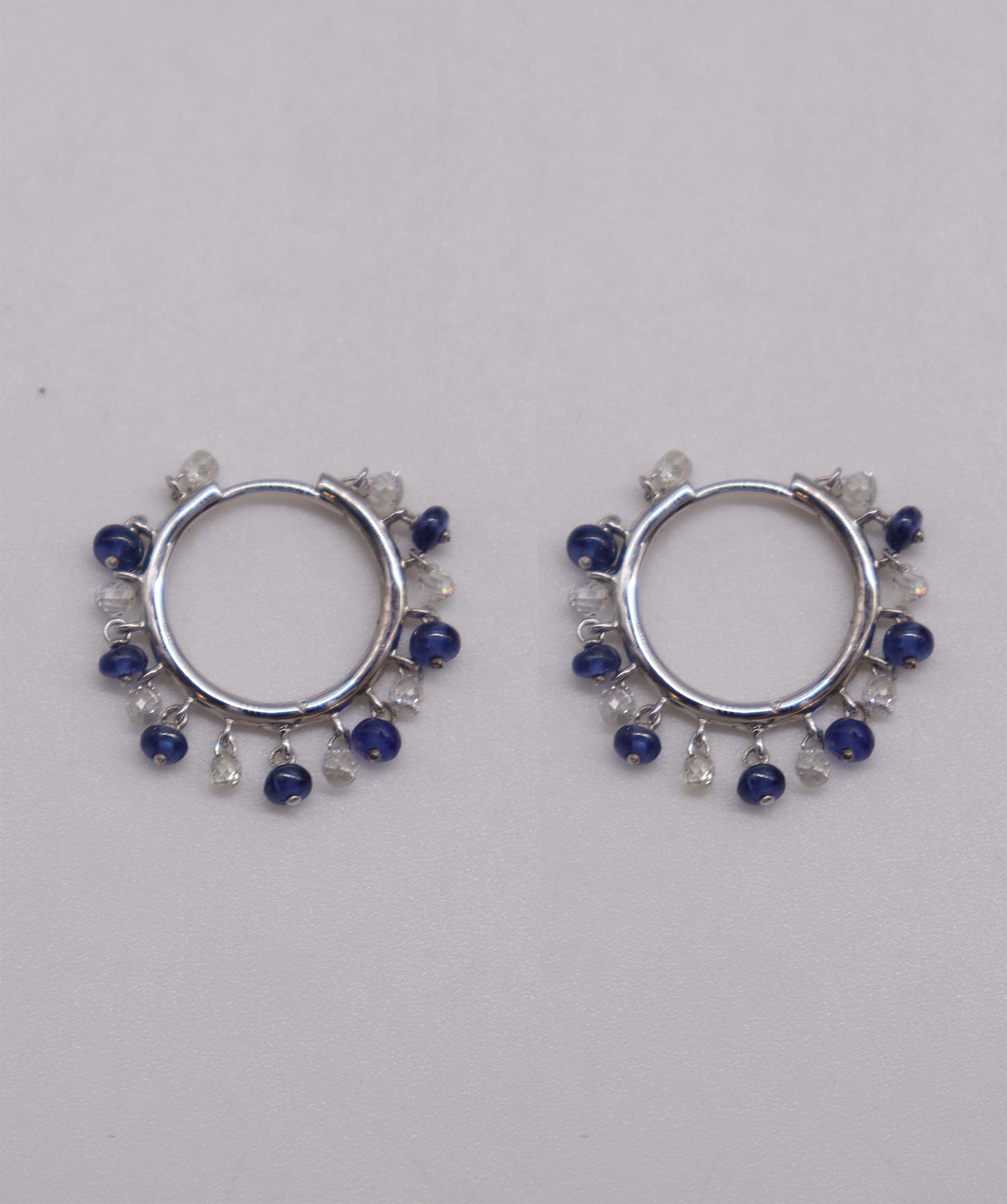 Luxury Promise WHITE BRIOLETTE SAPPHIRE BEADS  E4116