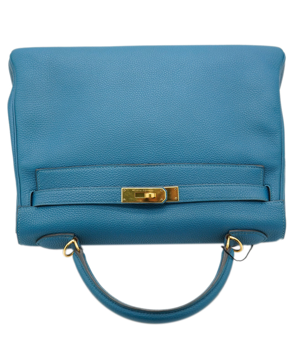 Hermes Bleu De Galice Togo Kelly 32