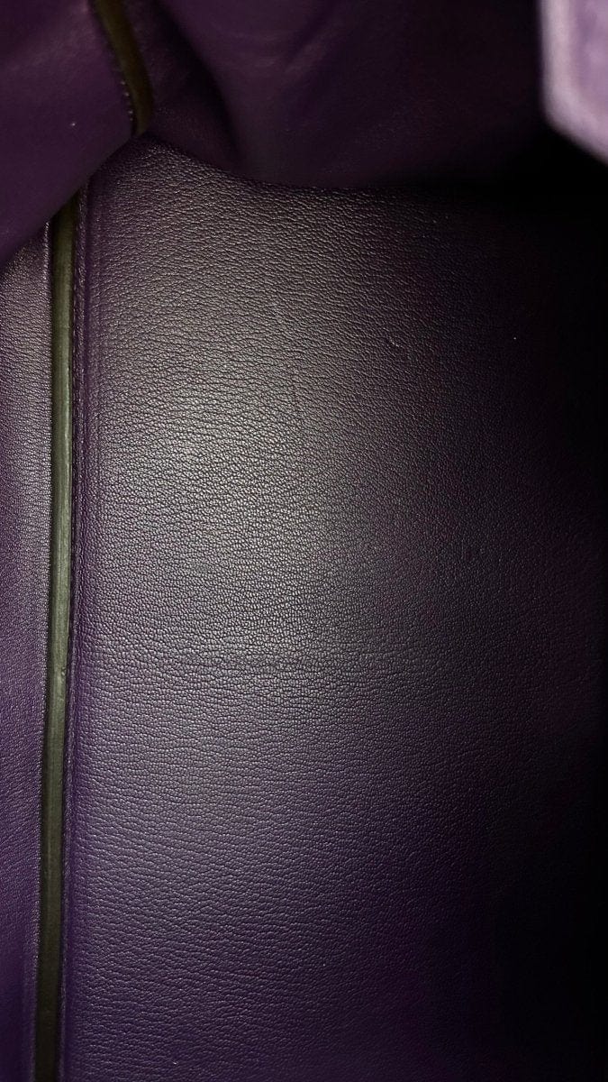 78768 Hermes Birkin 40 Handbag Purple