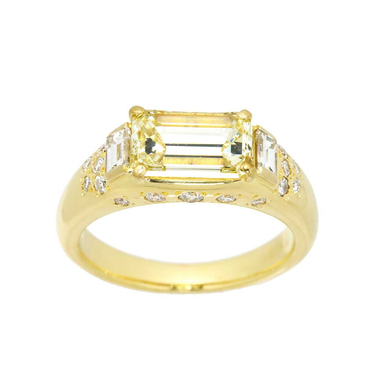 LuxuryPromise 90186685 - Diamond 2.017ct LY/VS2 0.59ct Ring 18K YG Yellow Gold 750 5.5-5.75(US) 90186685