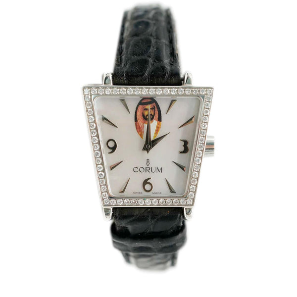 Corum Trapeze Diamond bezel with King of Dubai Dial Steel WATCH