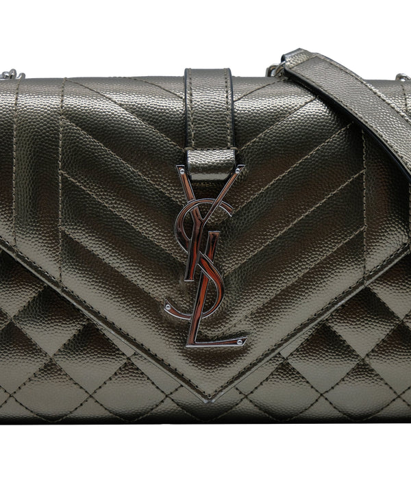 LuxuryPromise YSL Grey Metallic sling bag RJC3056