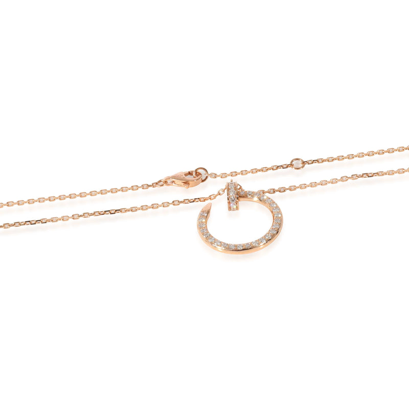 Cartier Rose Gold Diamond Juste un Clou Necklace KRC21732 FD