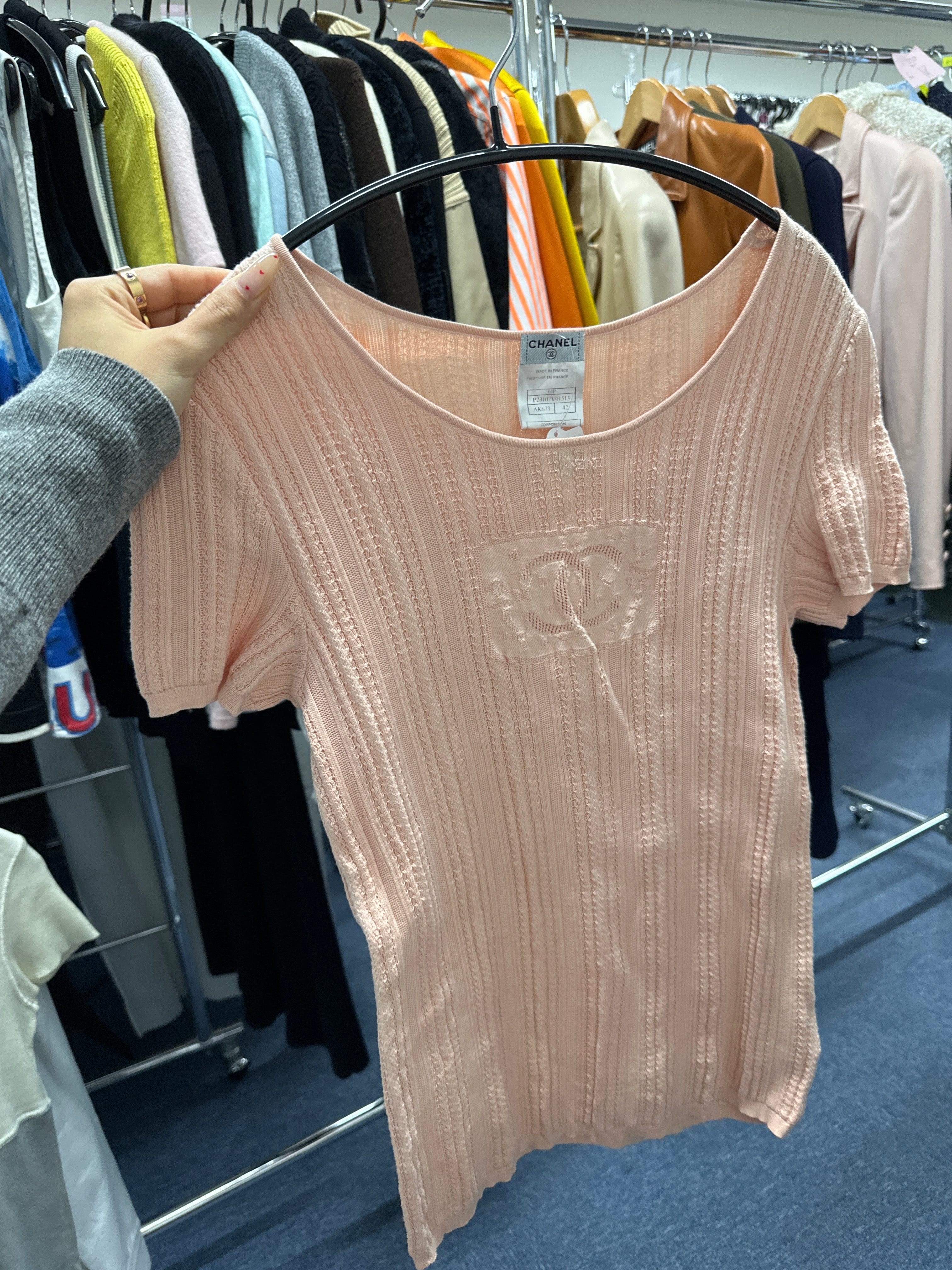 LuxuryPromise Chanel 04P pink CC t shirt 42