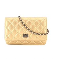 LuxuryPromise CHANEL 2.55 Chain Long Wallet Leather Gold Purse 90202074
