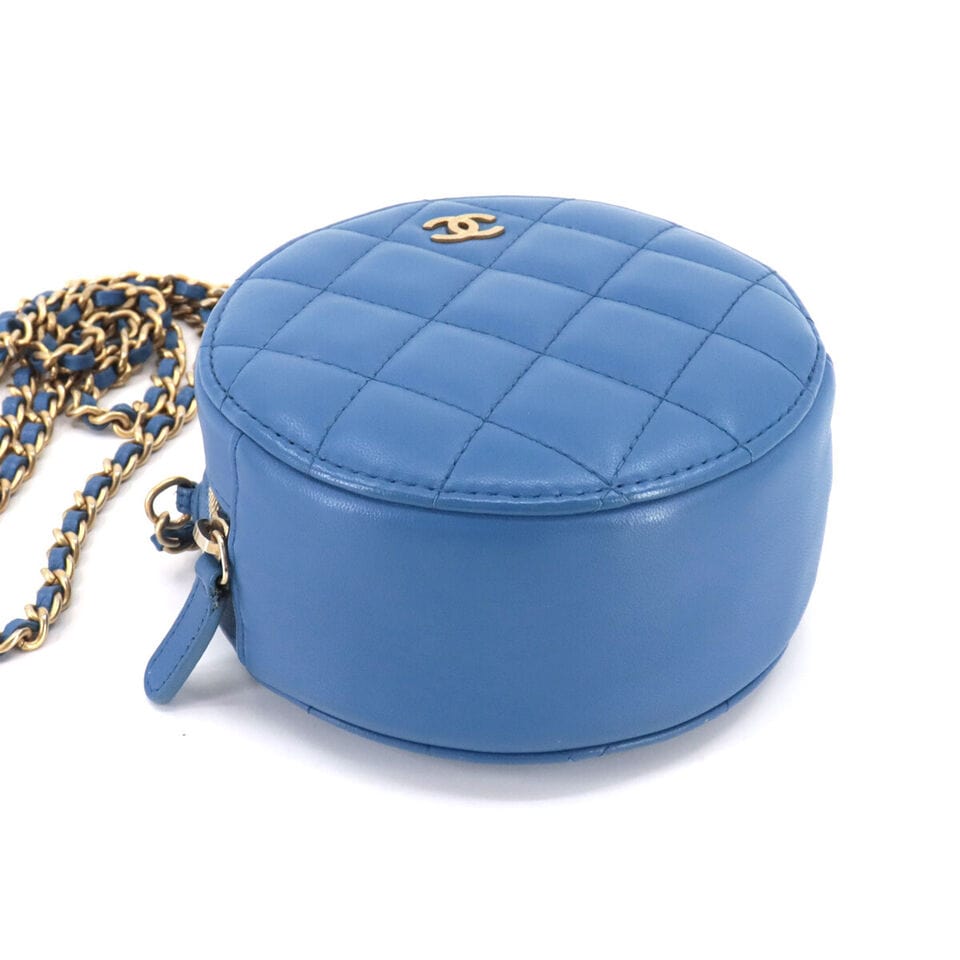 LuxuryPromise Chanel blue Classic Chain Shoulder Bag Leather Blue 90215354