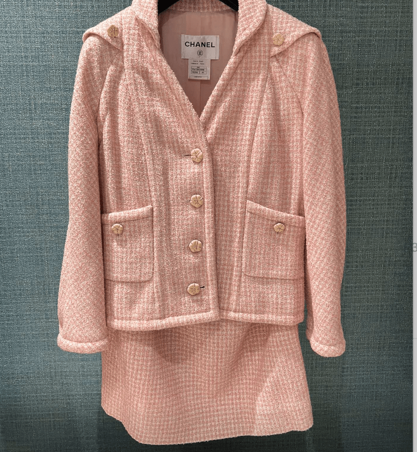 LuxuryPromise CHANEL pink camelia tweed 42 FT00088