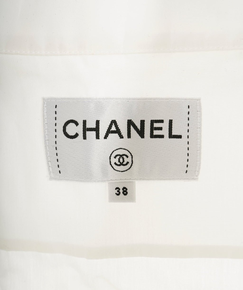 Chanel cropped white shirt CHA NEL ASL3851