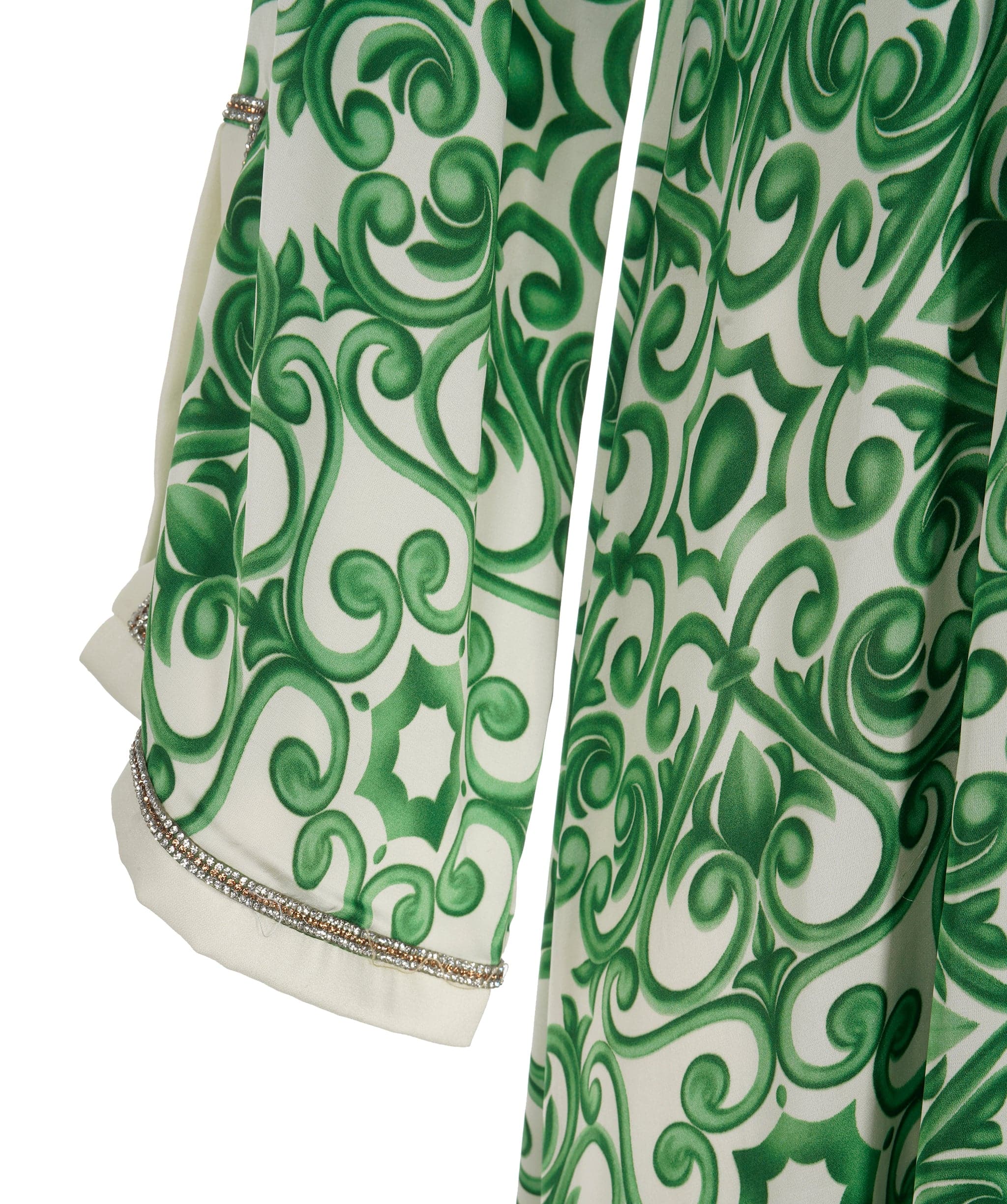 LuxuryPromise Silk Green Crystal Dress REC1339