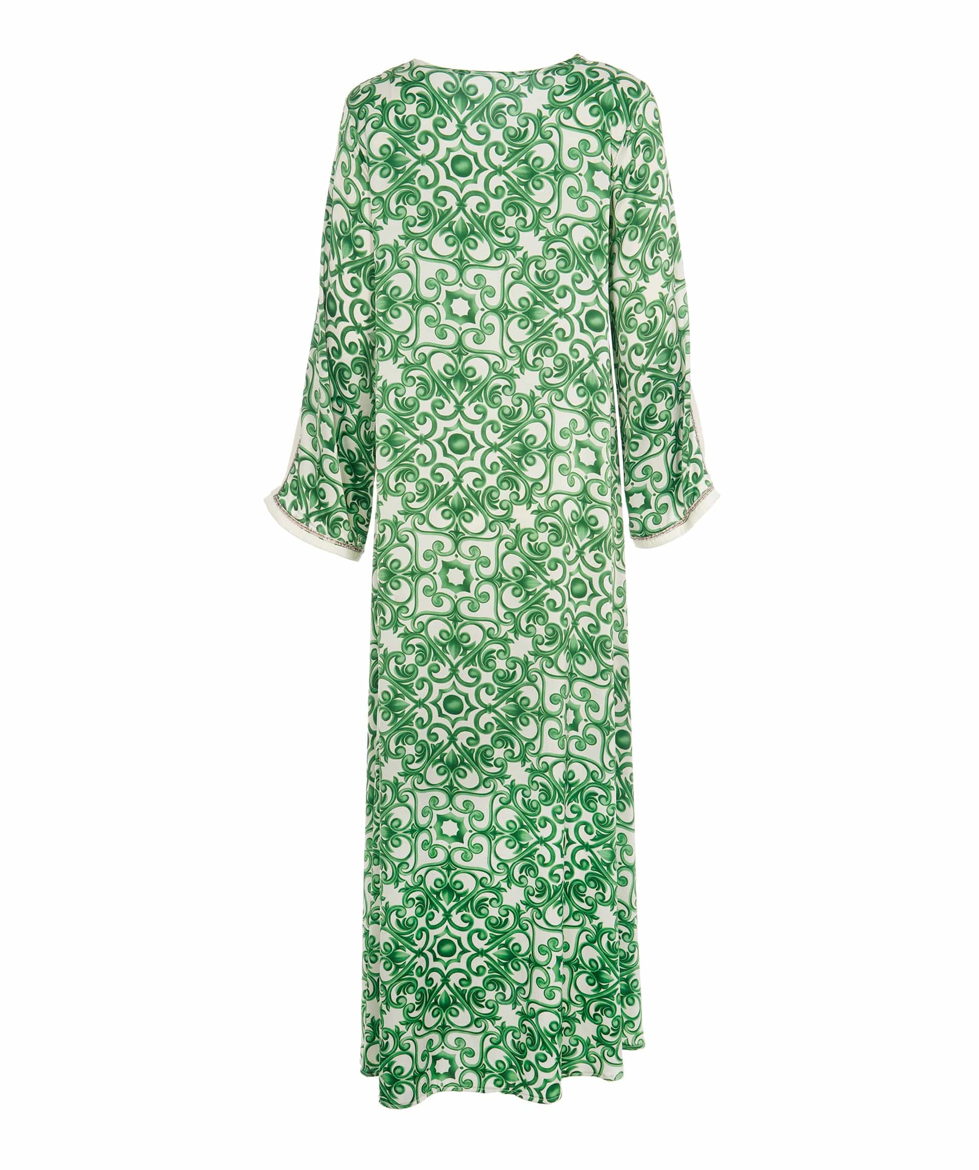 LuxuryPromise Silk Green Crystal Dress REC1339
